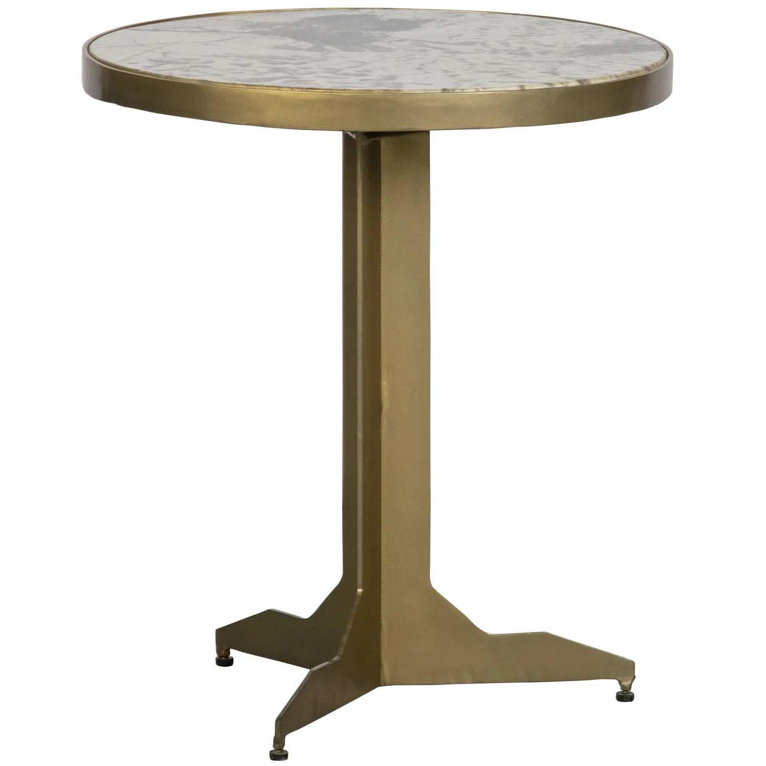 Cute marble side table with a brass base