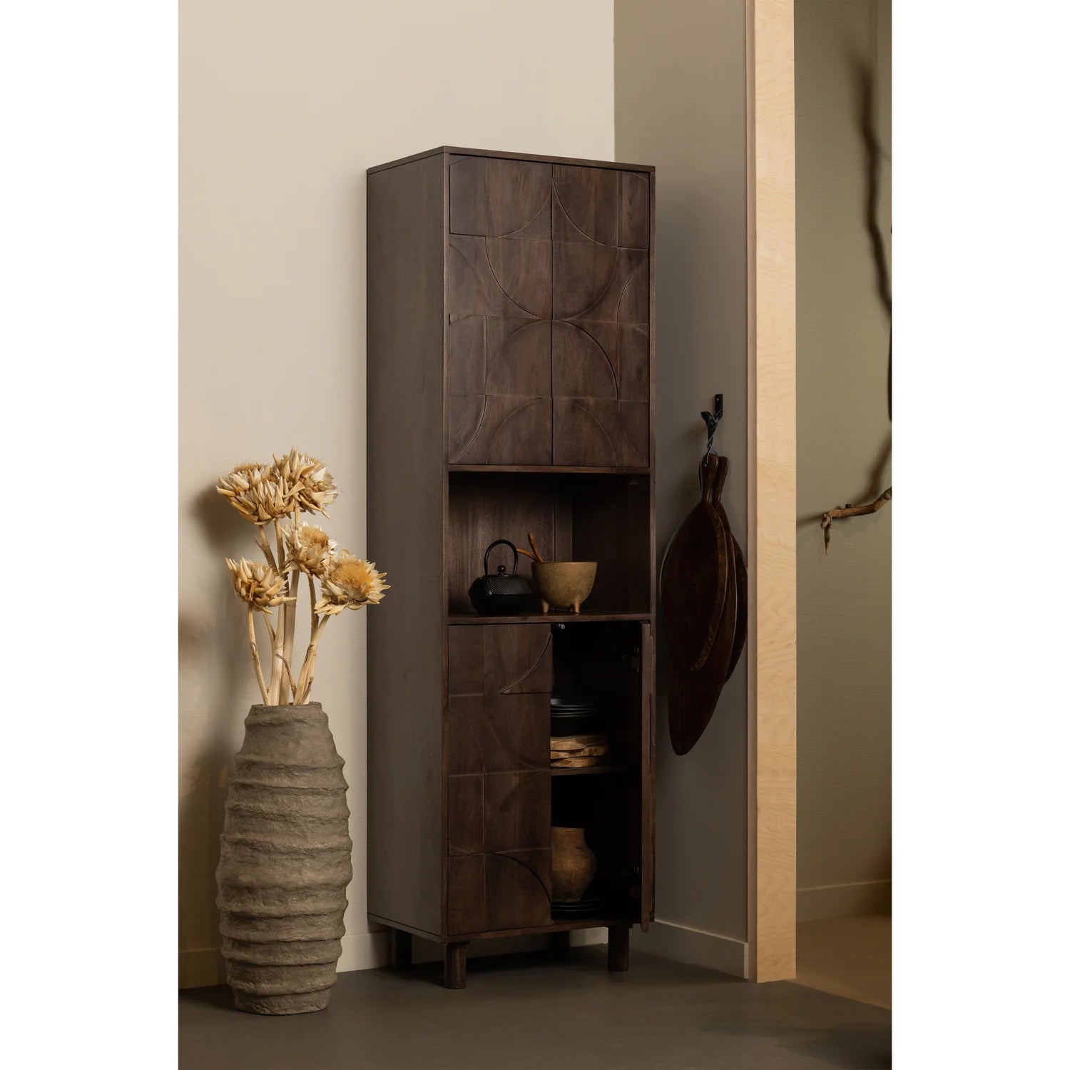Draw bookcase mango wood