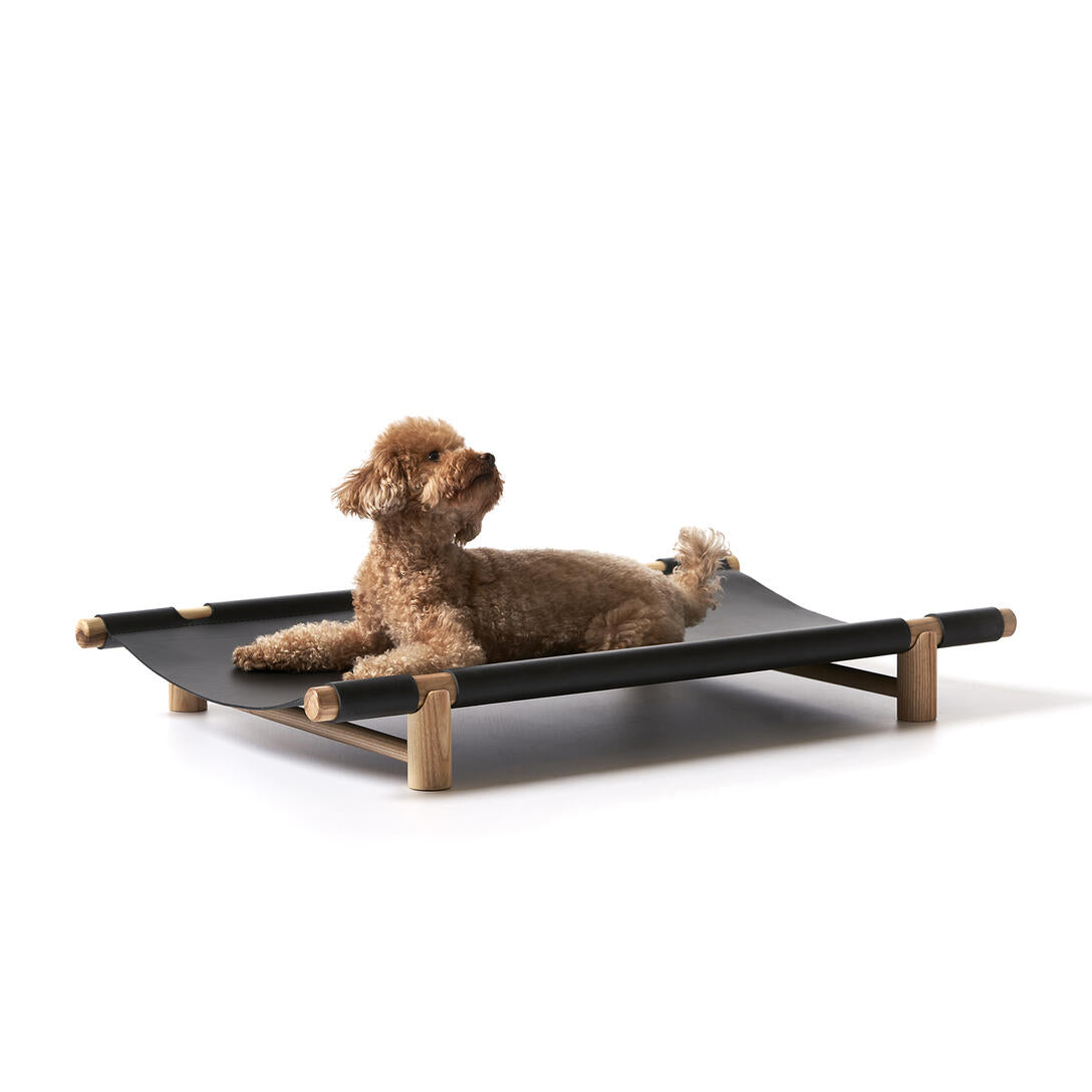 Hundebett BERBERÉ schwarze Leder
