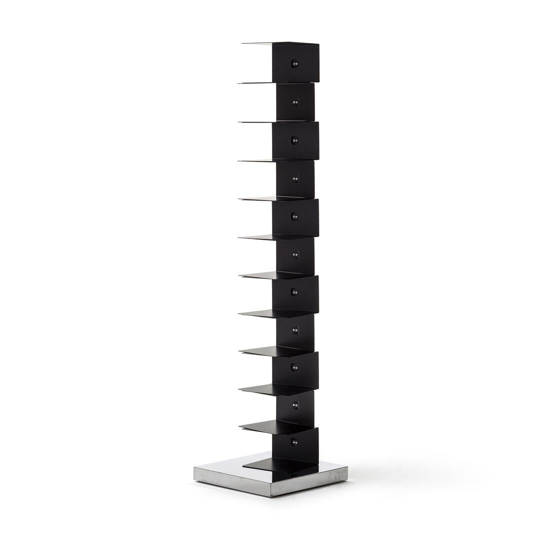 Regale PTOLOMEO ART schwarz mit Stahlbasis