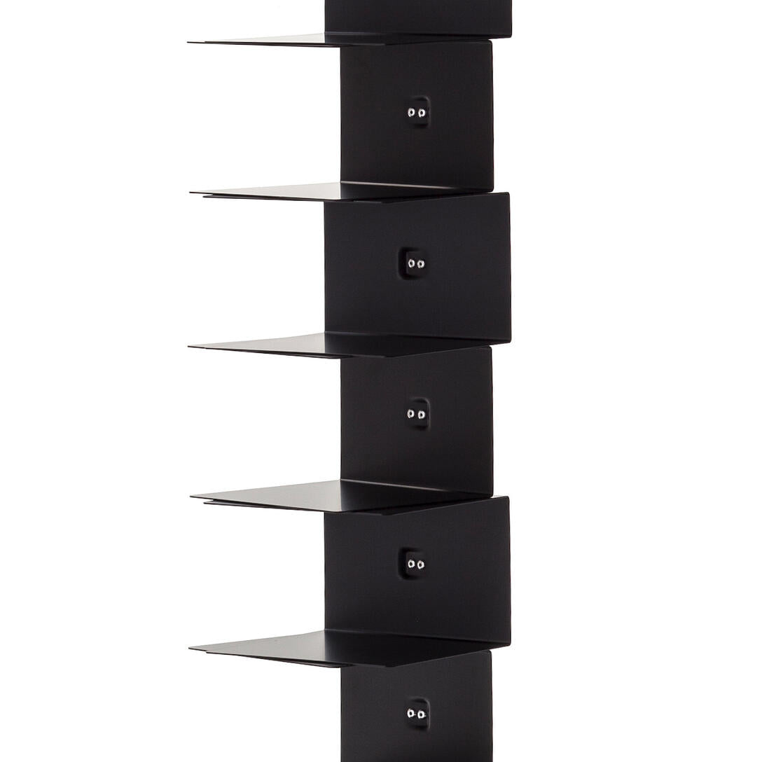 Regale PTOLOMEO ART schwarz mit Stahlbasis