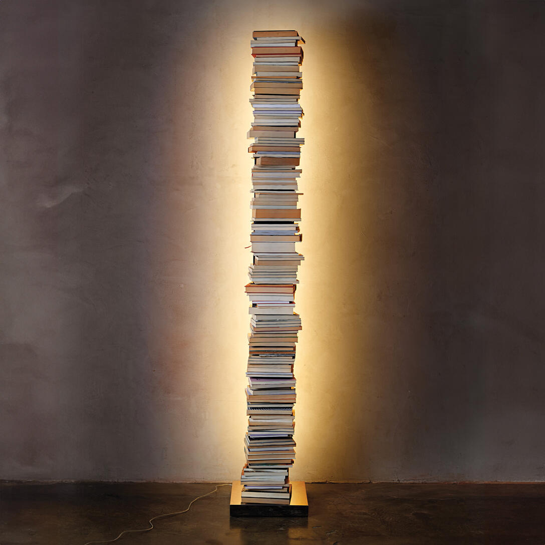 Illuminated shelf PTOLOMEO LUCE black