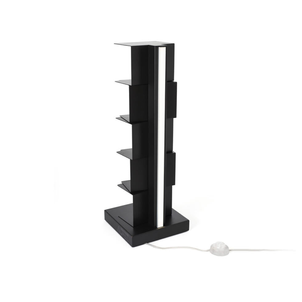 Illuminated shelf PTOLOMEO LUCE black