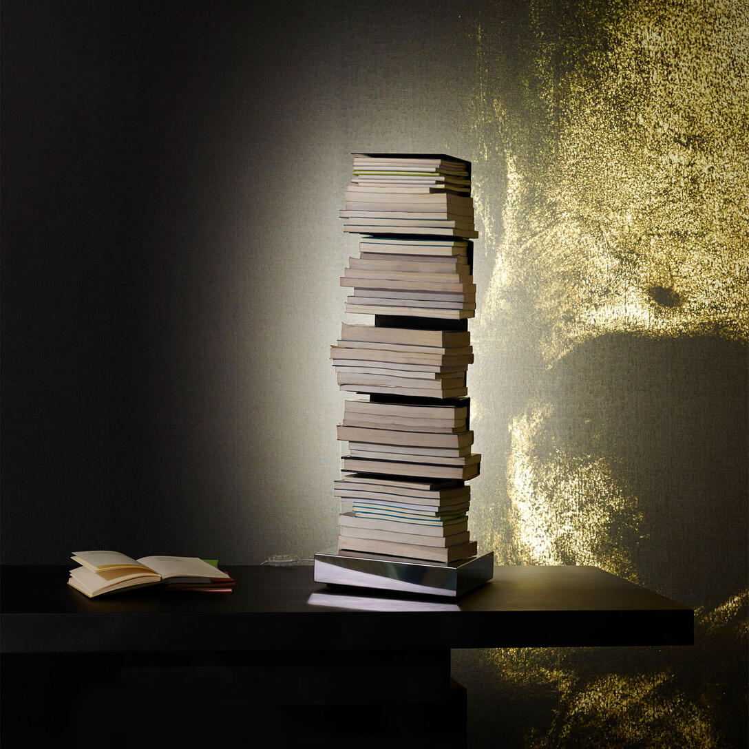 Illuminated shelf PTOLOMEO LUCE black