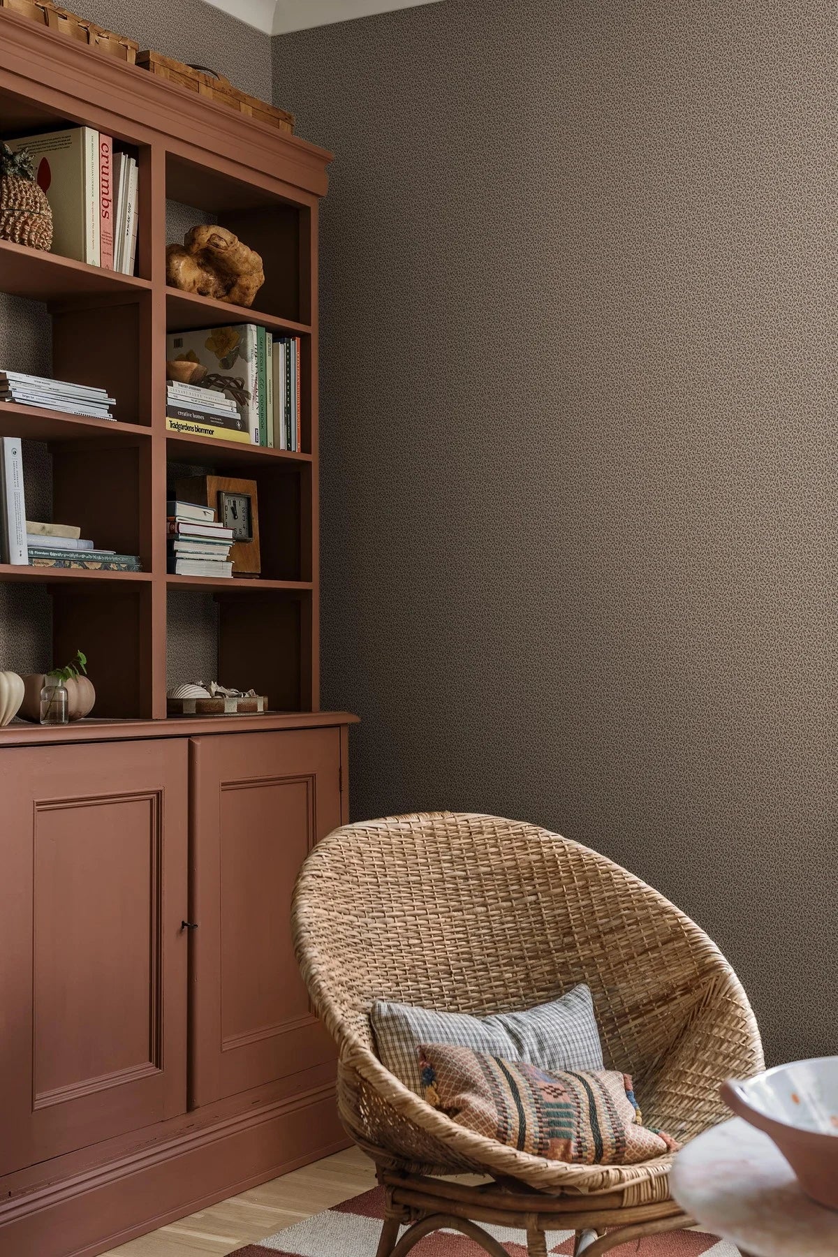 IDA Brown Botanical Pattern Wallpaper