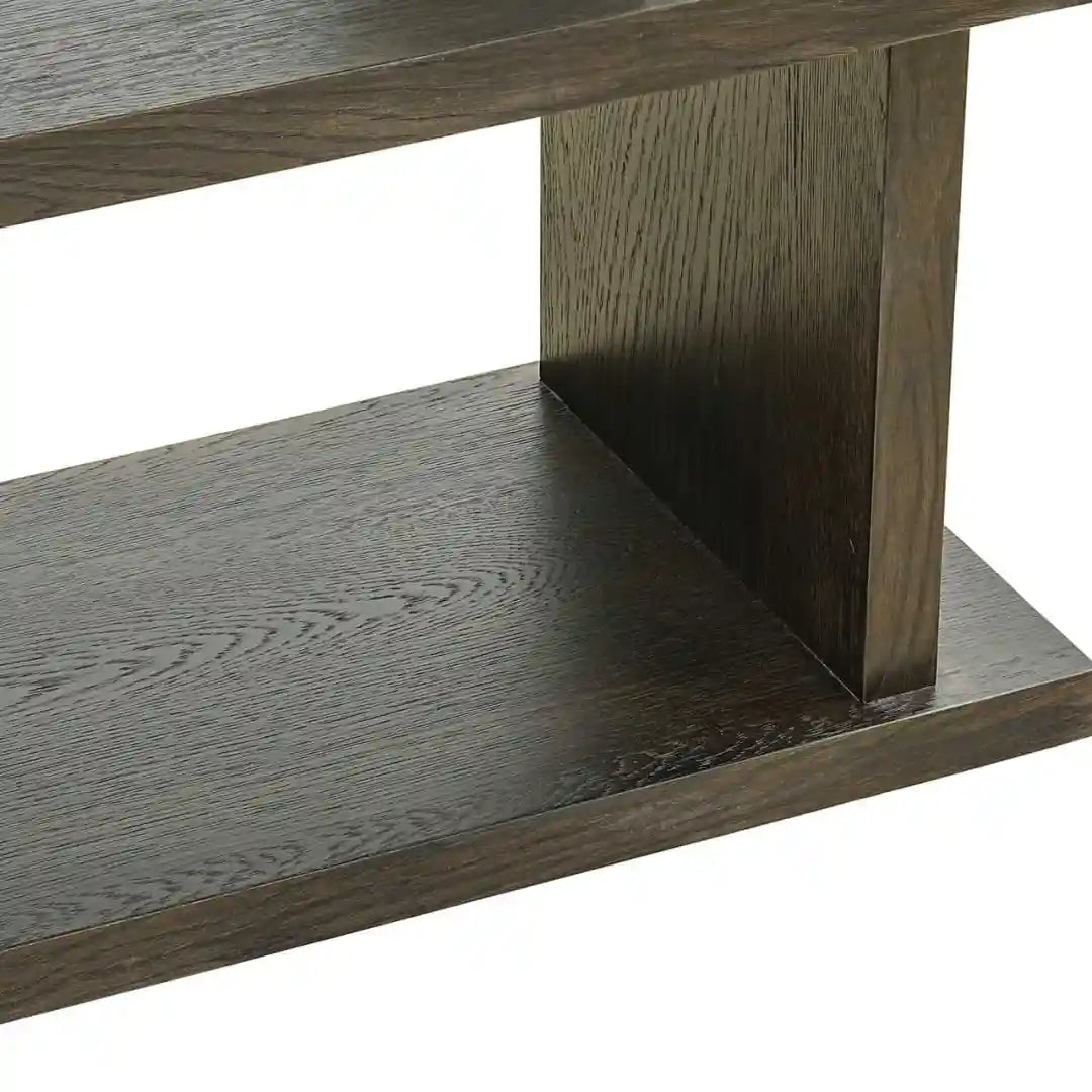 Regal WALDORF dunkelbraunes Holz und Stein