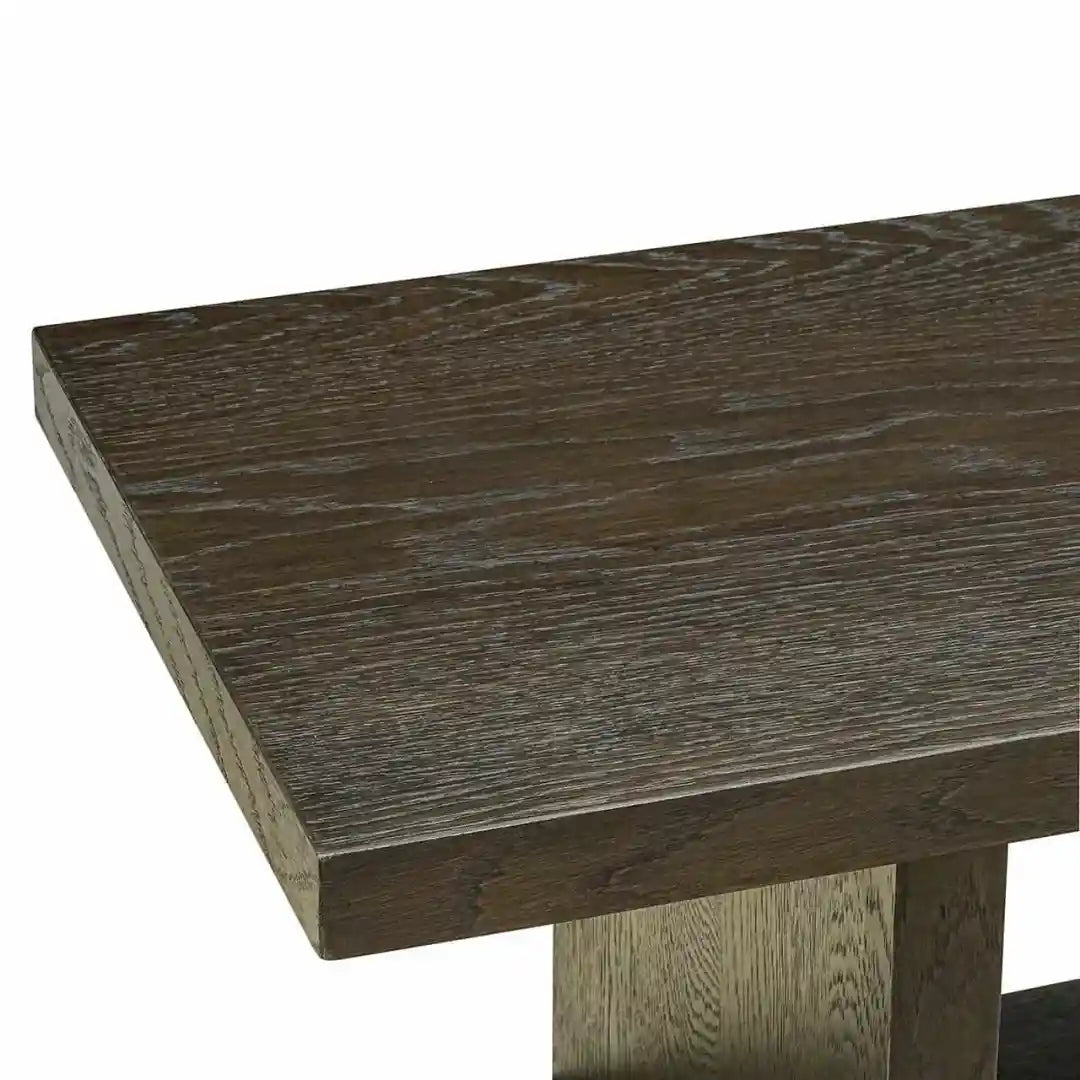 Konsole WALDORF dunkelbraunes Holz und Stein