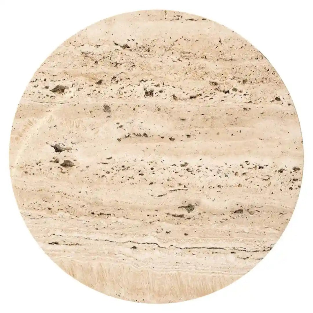 Beistelltisch-Set DILLINGER beige mit schwarzem Gestell