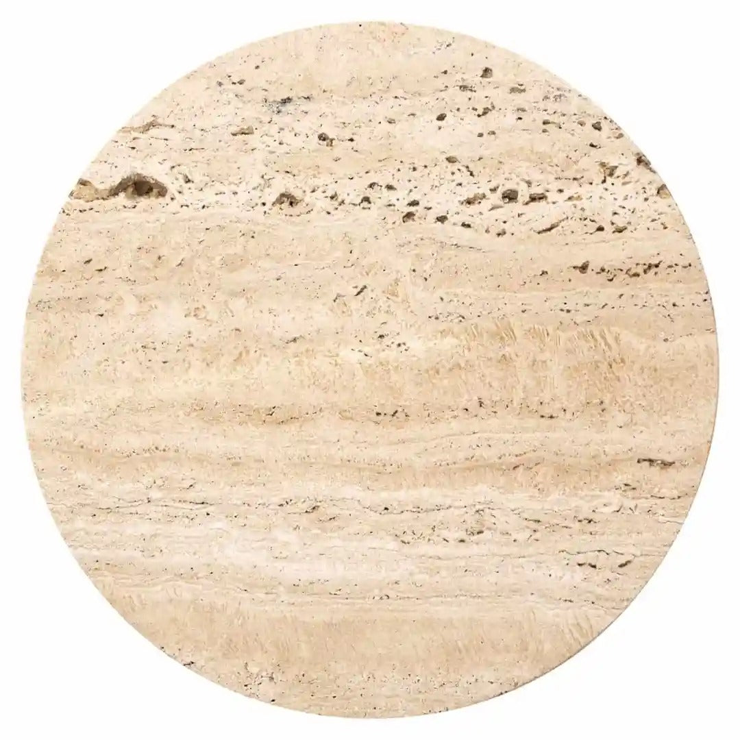 Beistelltisch-Set DILLINGER beige mit schwarzem Gestell