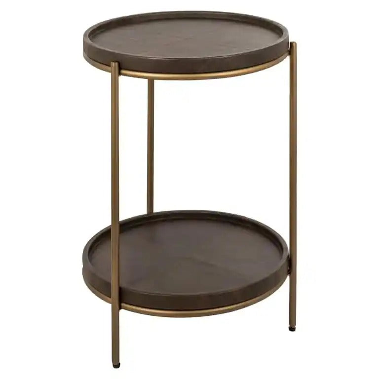 Kaffeetisch ZILLON braun mit Gold