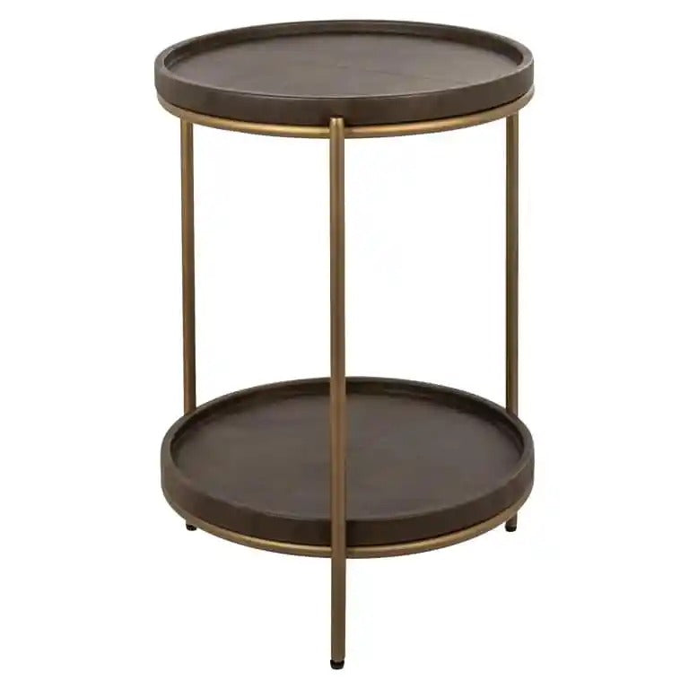 Kaffeetisch ZILLON braun mit Gold