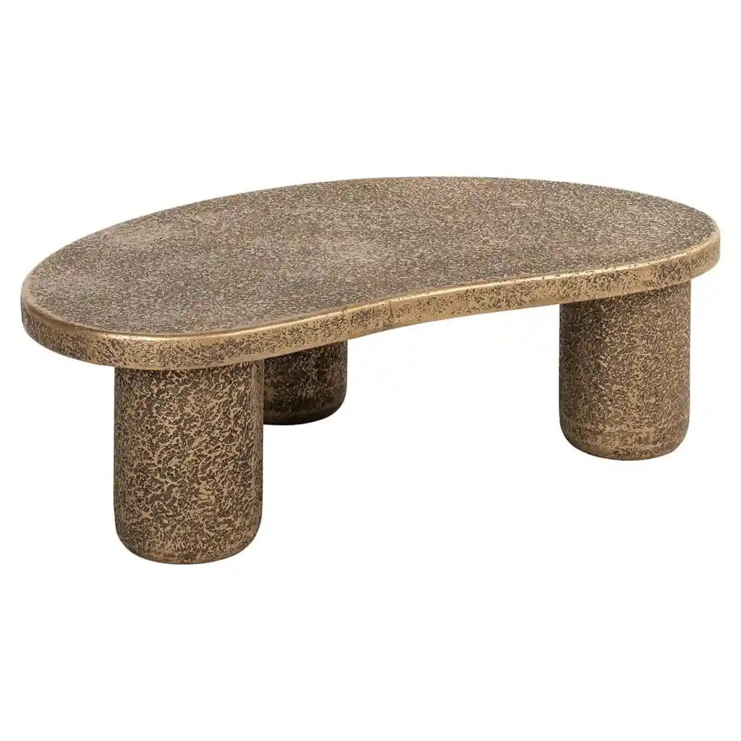 KENOBI distressed gold coffee table