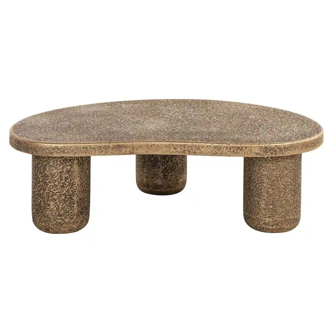 KENOBI distressed gold coffee table