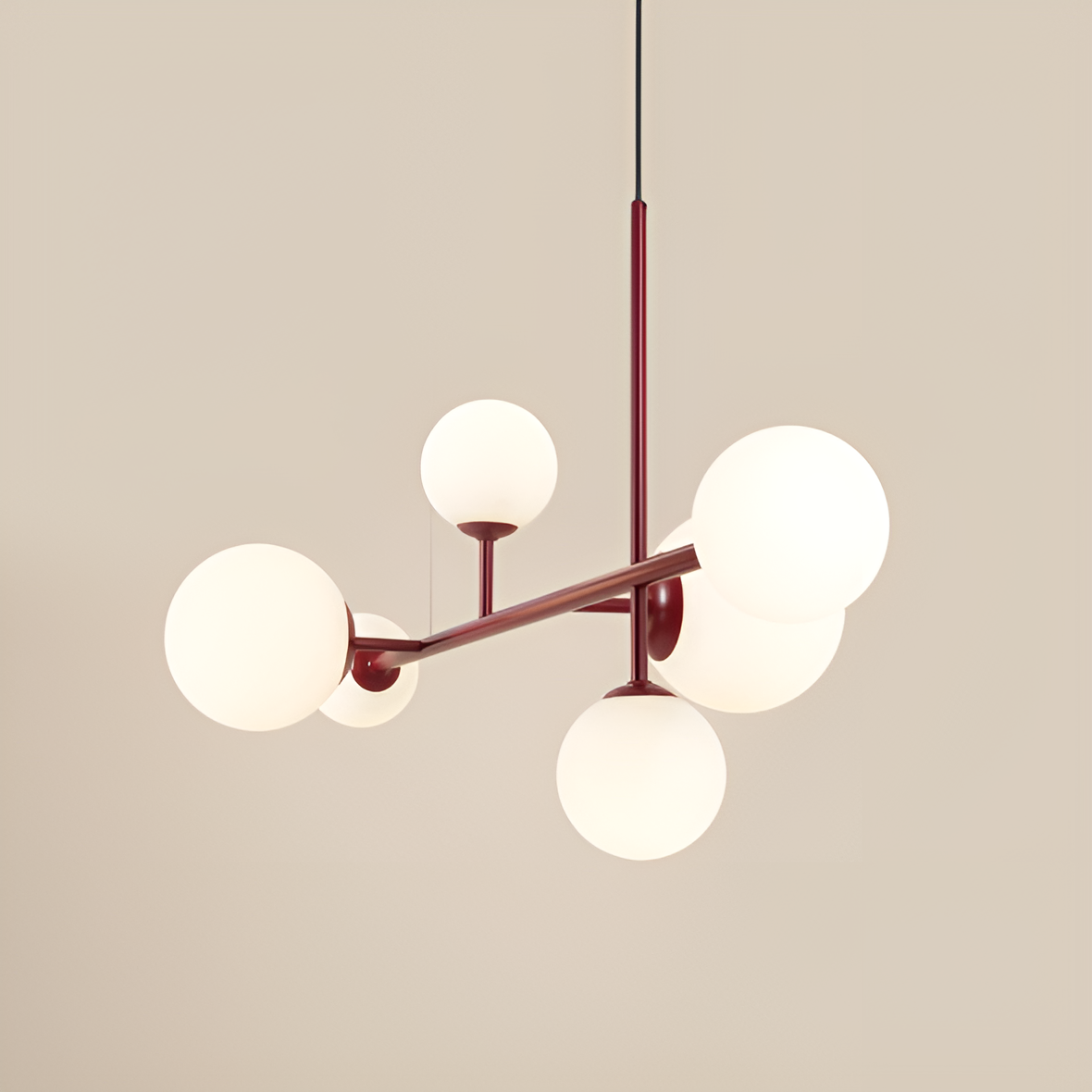 Hanging lamp Dione Hexa red