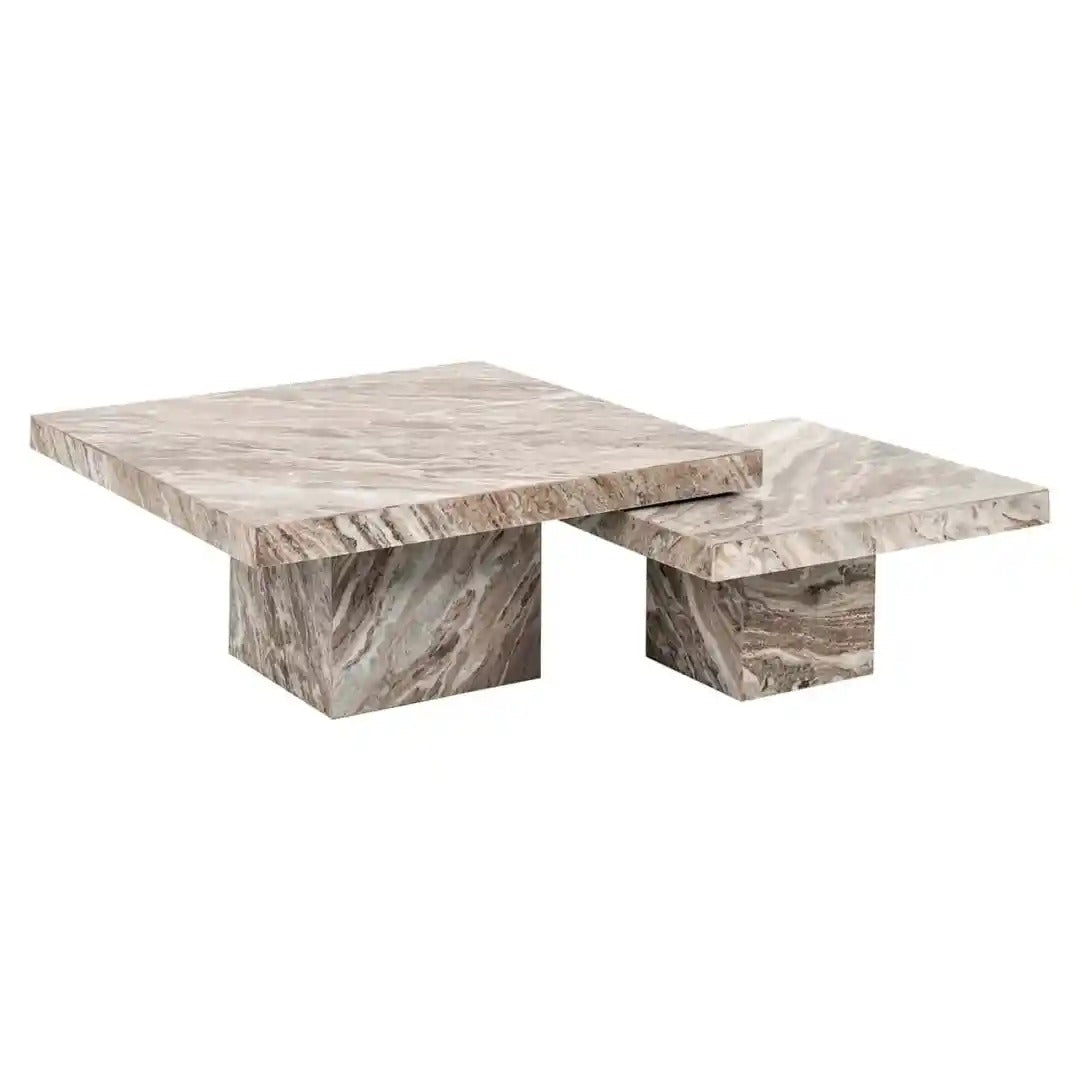 RASHFORD beige coffee table set