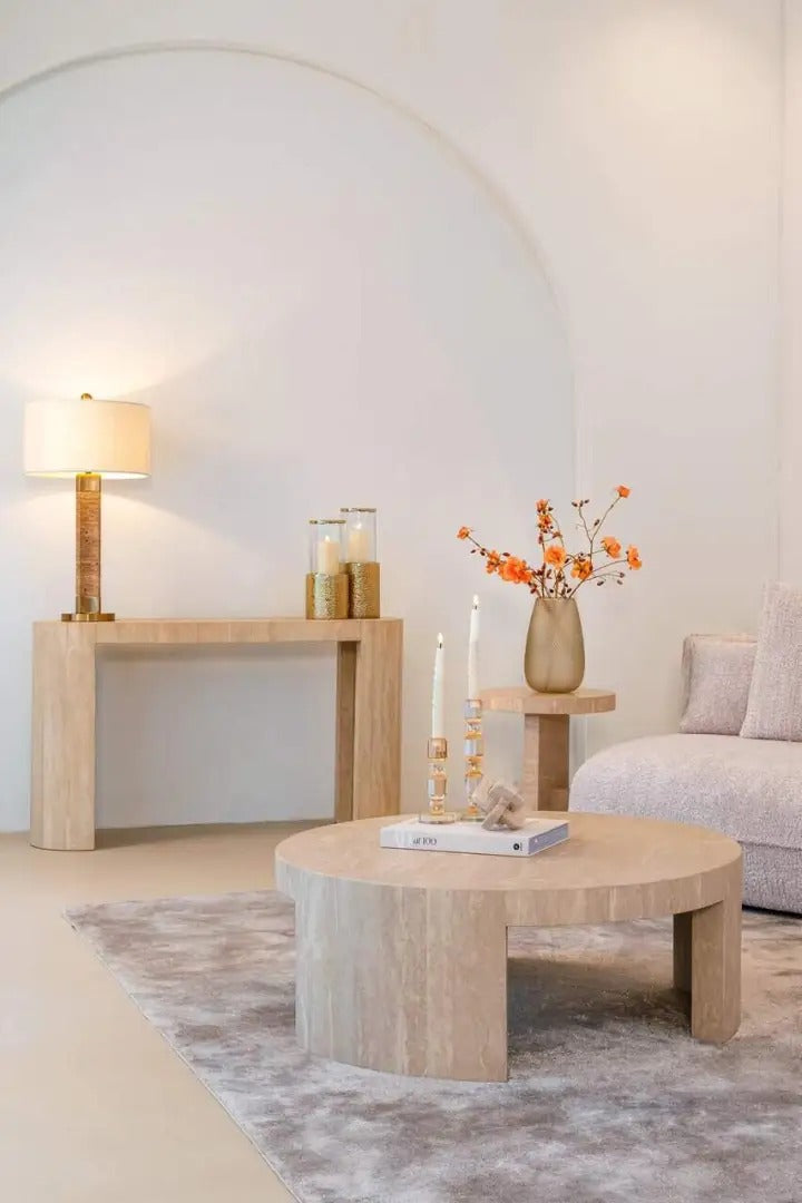Konsole BILTMORE beiger Travertin