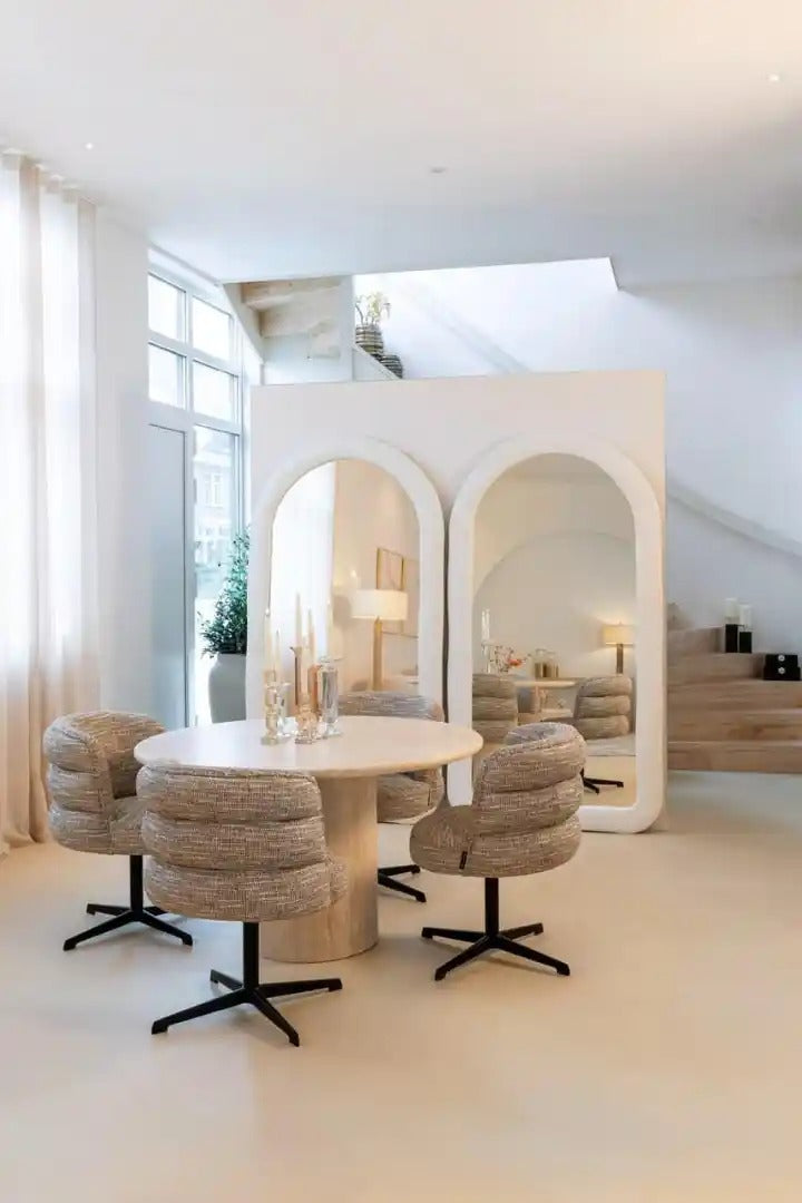 RENAISSANCE round table beige travertine