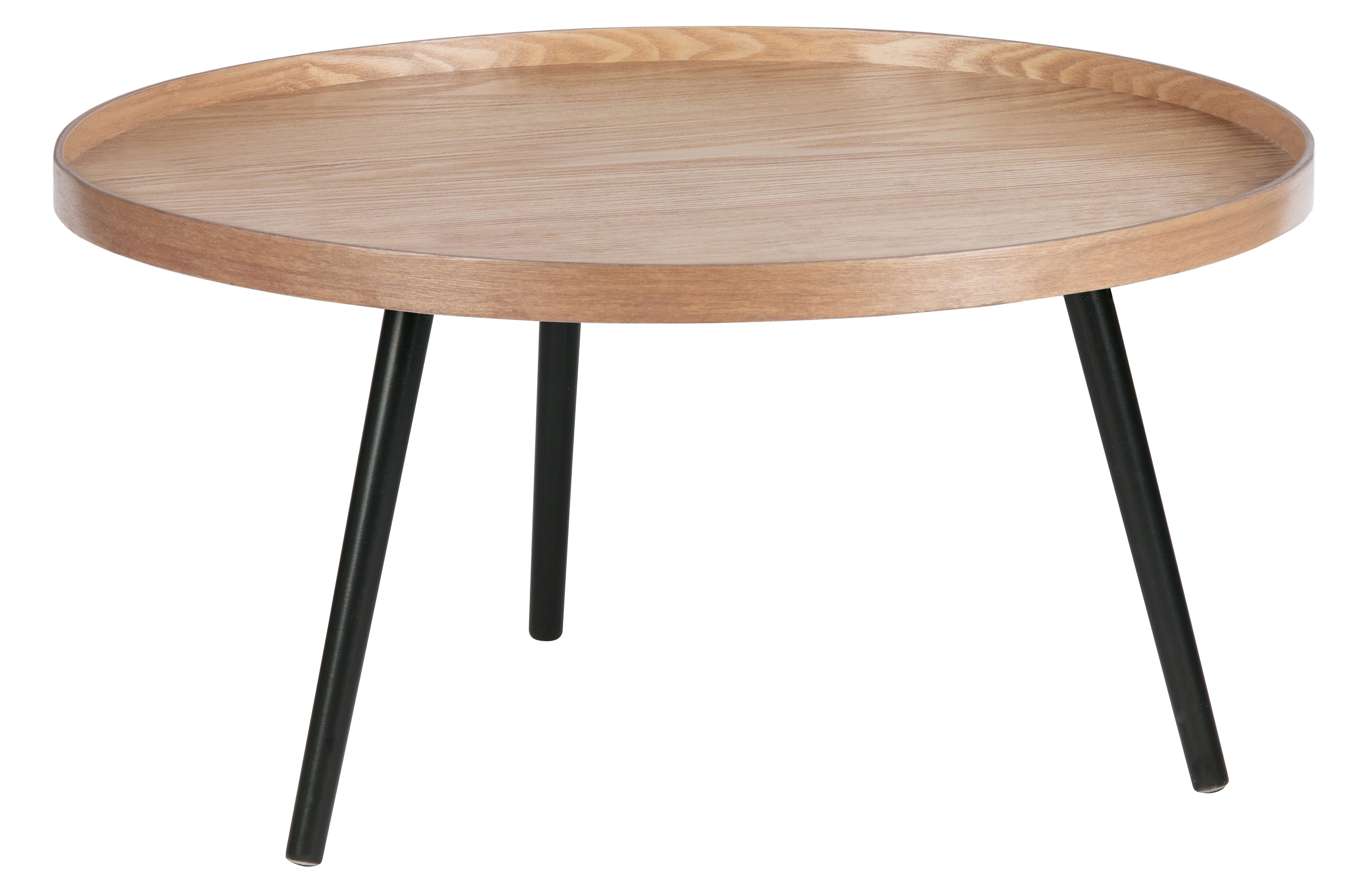 Stolik boczny MESA drewniany z czarną podstawą Woood XL Eye on Design