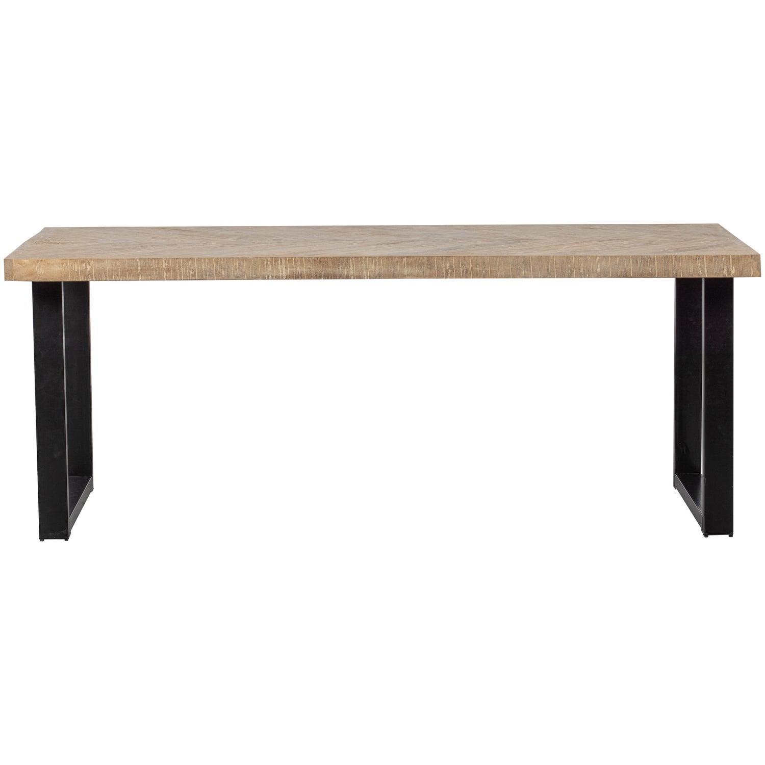Tisch mit einem Fischgrätentisch Tablo Holz Mango