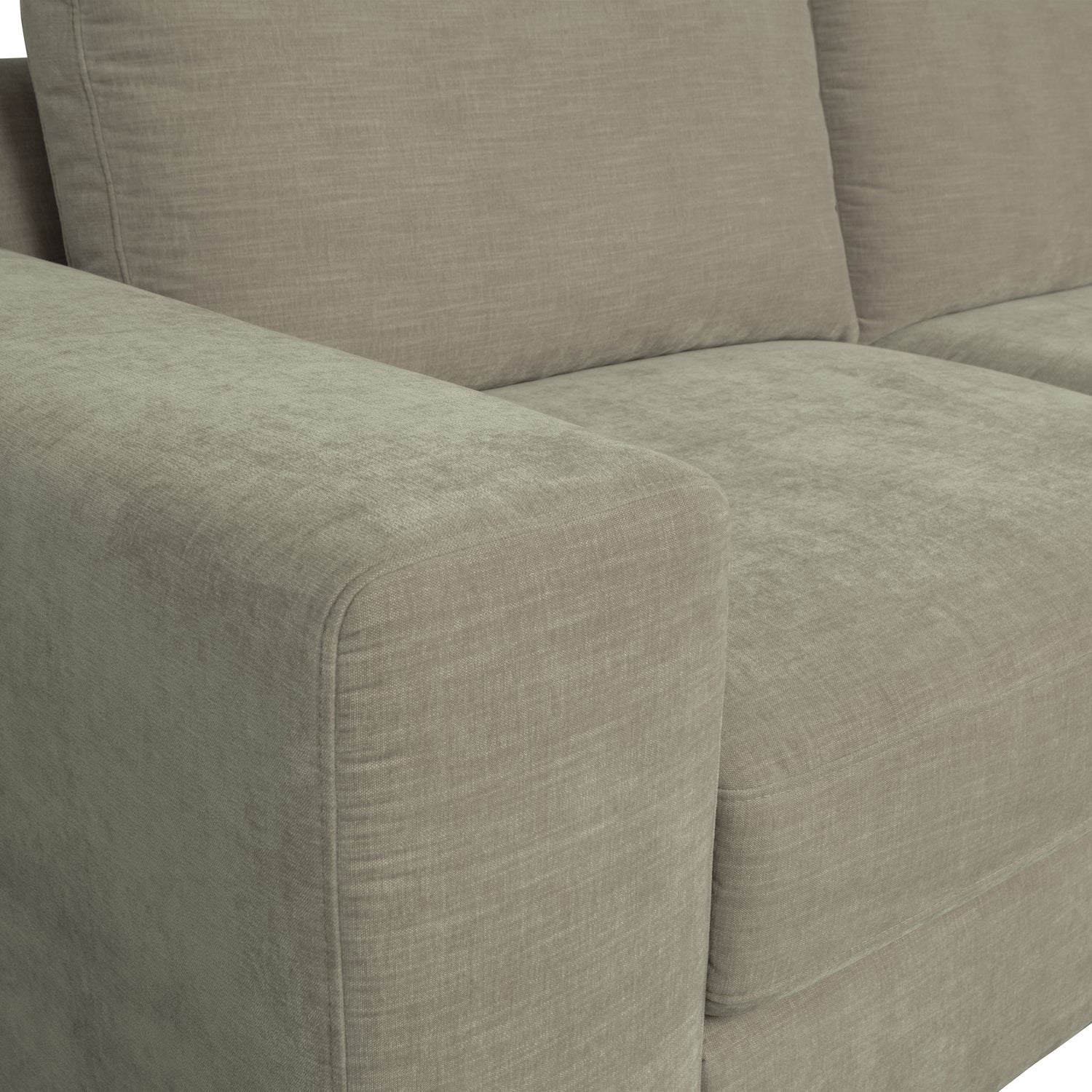 Sofa FAMILY - left-side end module warm gray