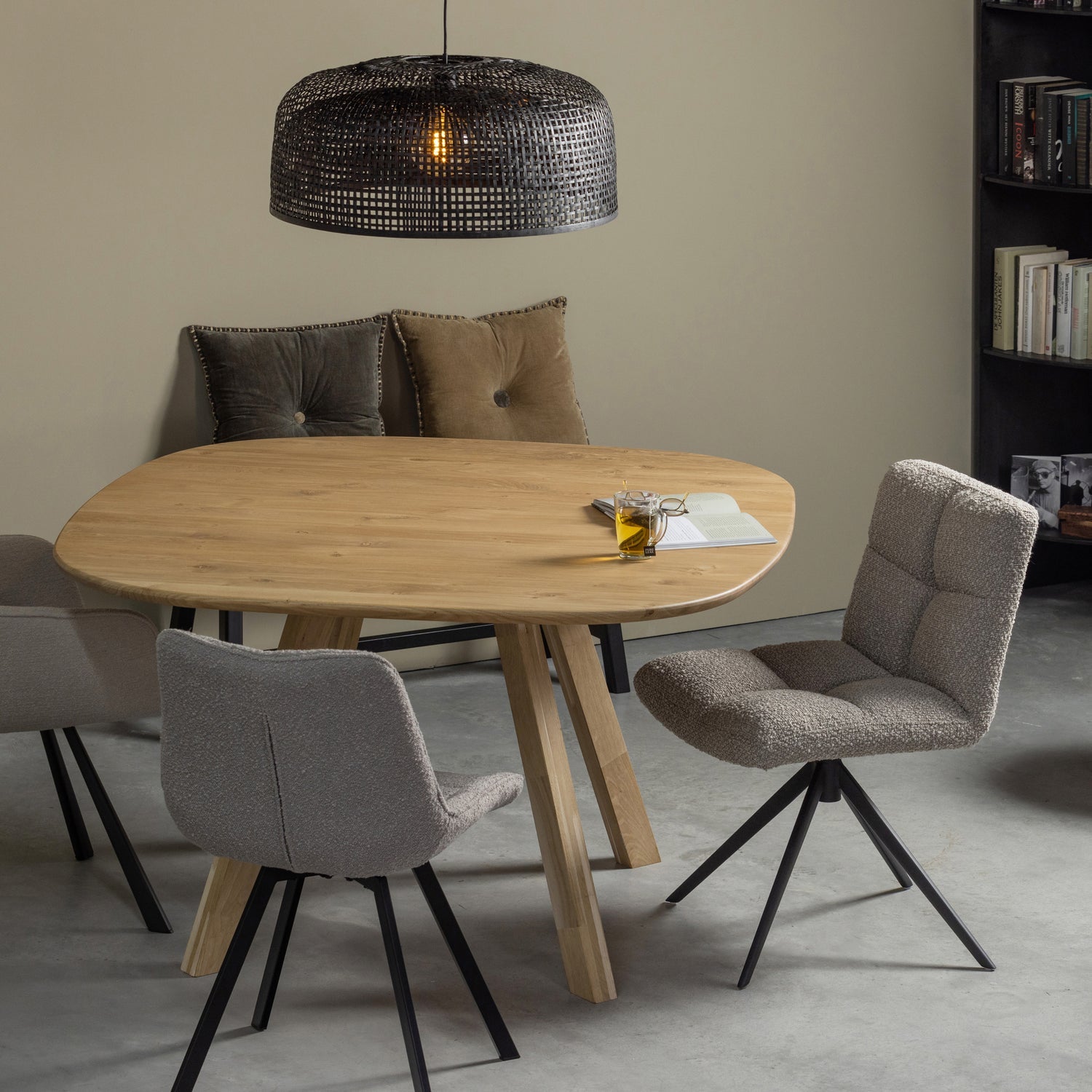Oval table tablo oak wood