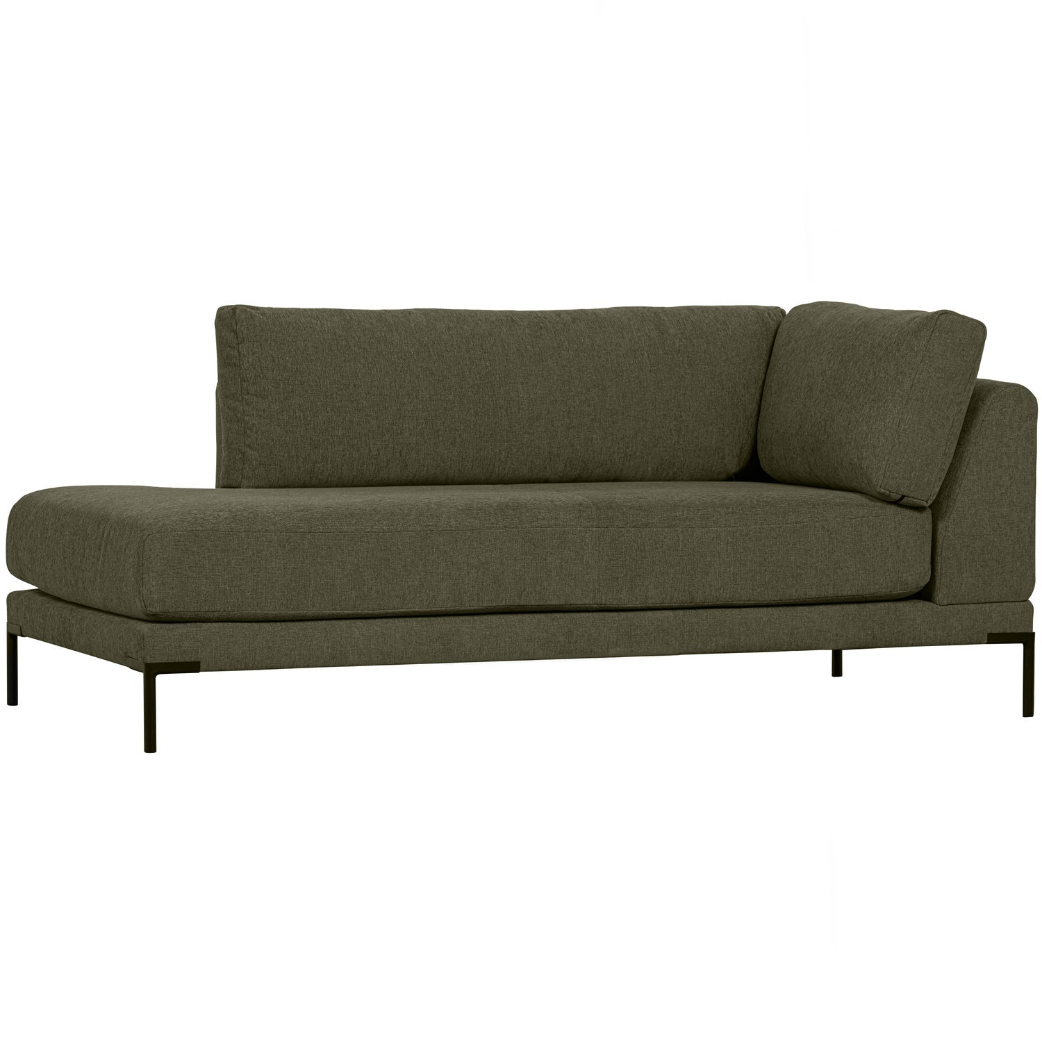 Right-facing chaise longue COUPLE dark green