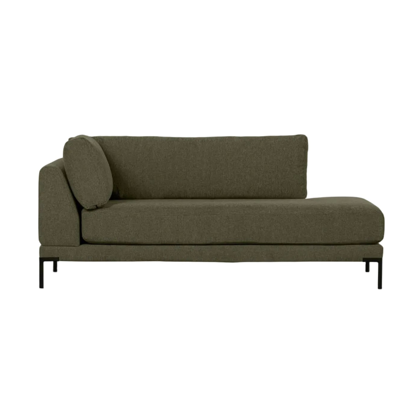 Left-facing chaise longue COUPLE dark green