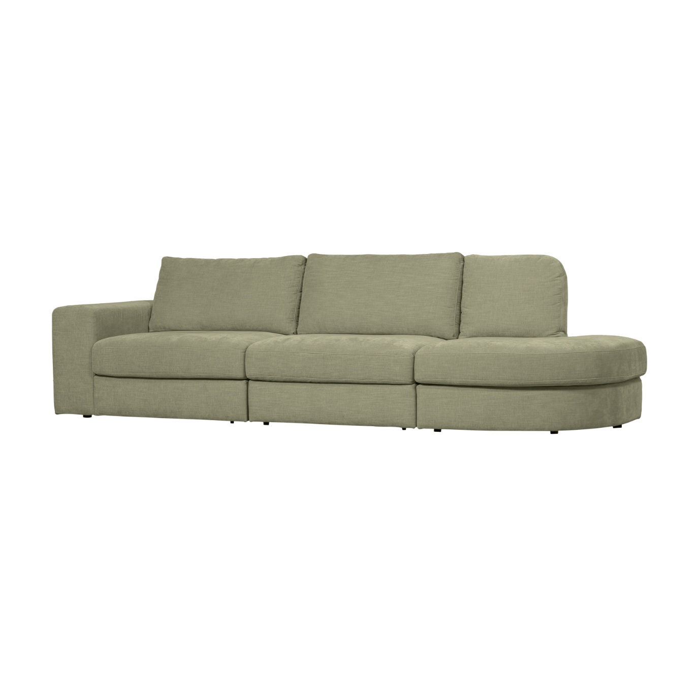 Right-facing open FAMILY sofa green