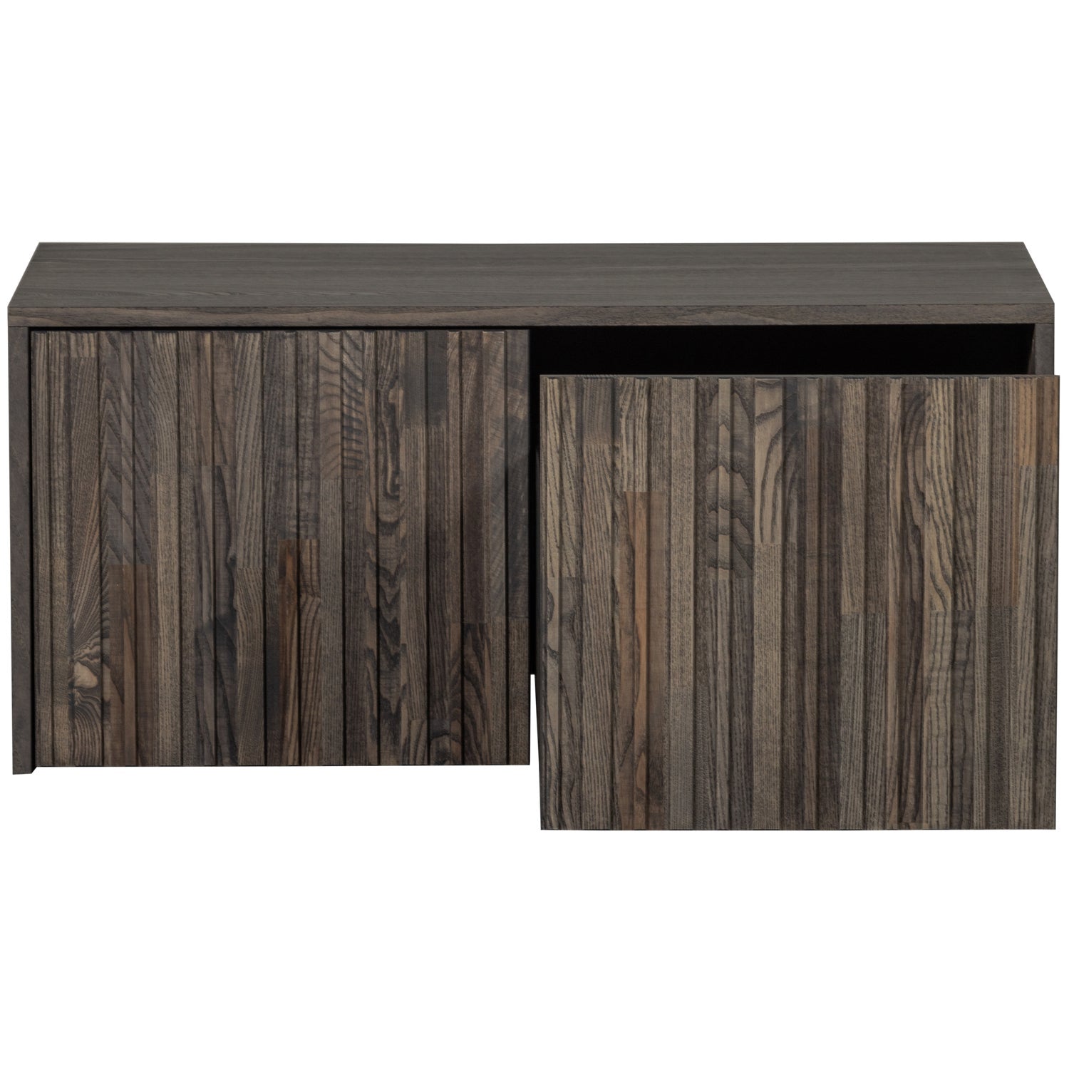Bench with gravure gray -brown ash veneer
