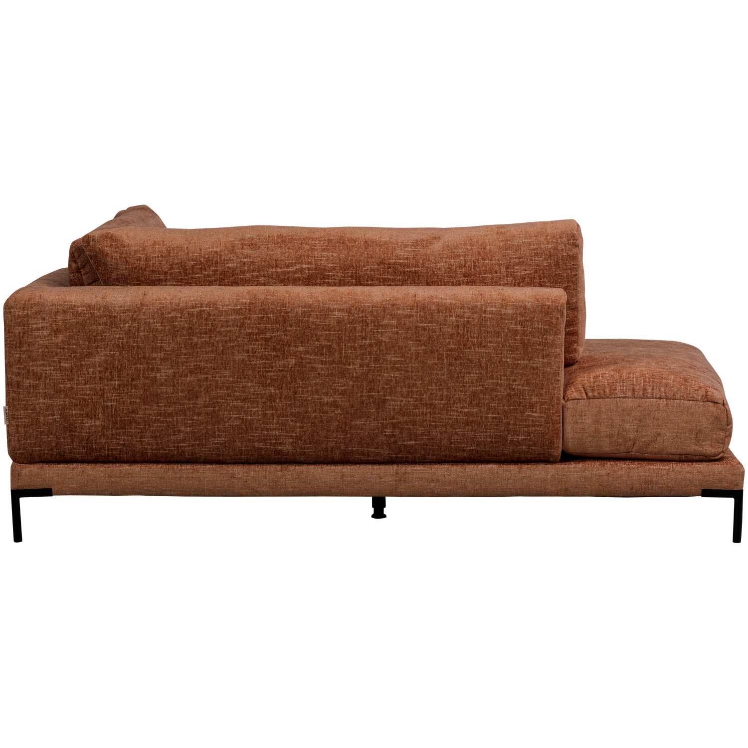 Right-facing chaise longue COUPLE rust mélange