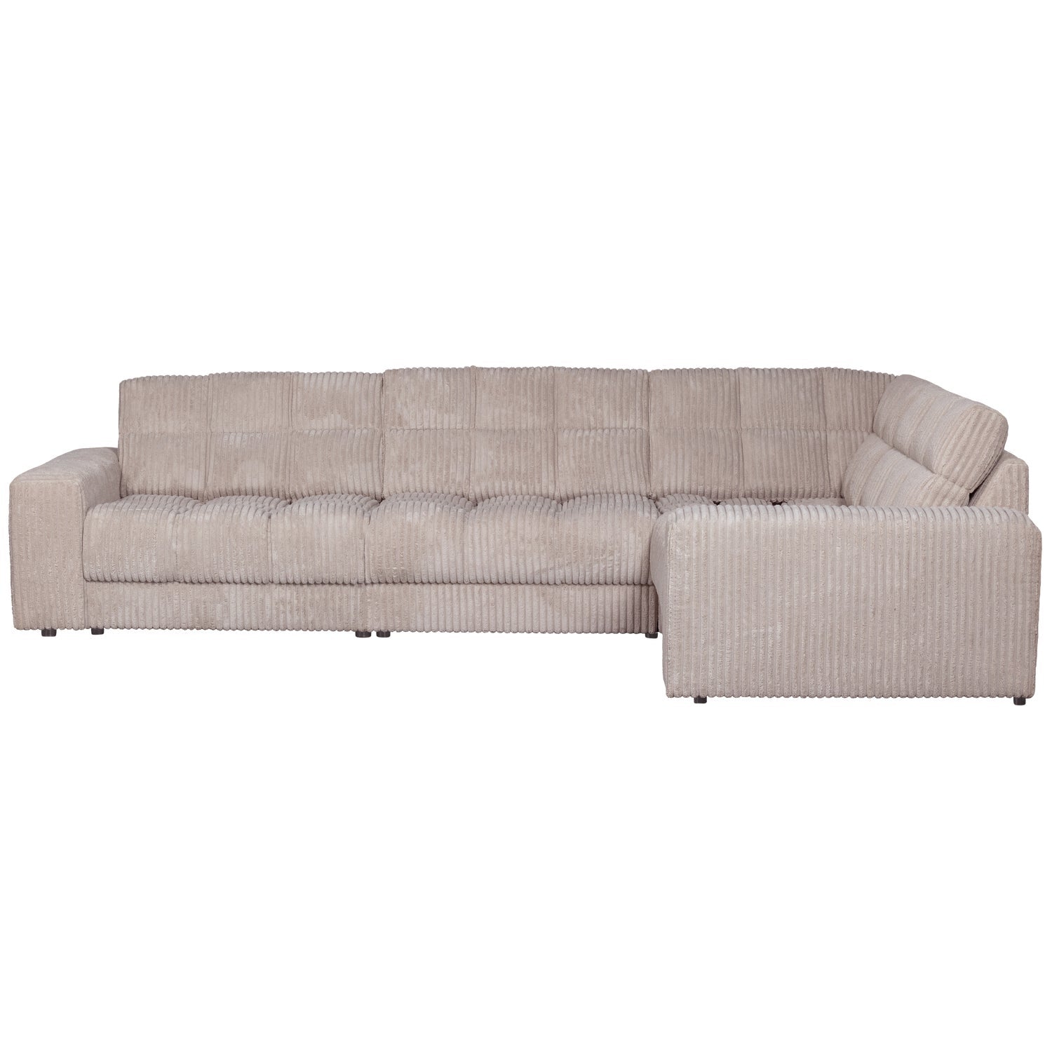 Sofa rechtsseitig SECOND DATE cremefarbener Cord