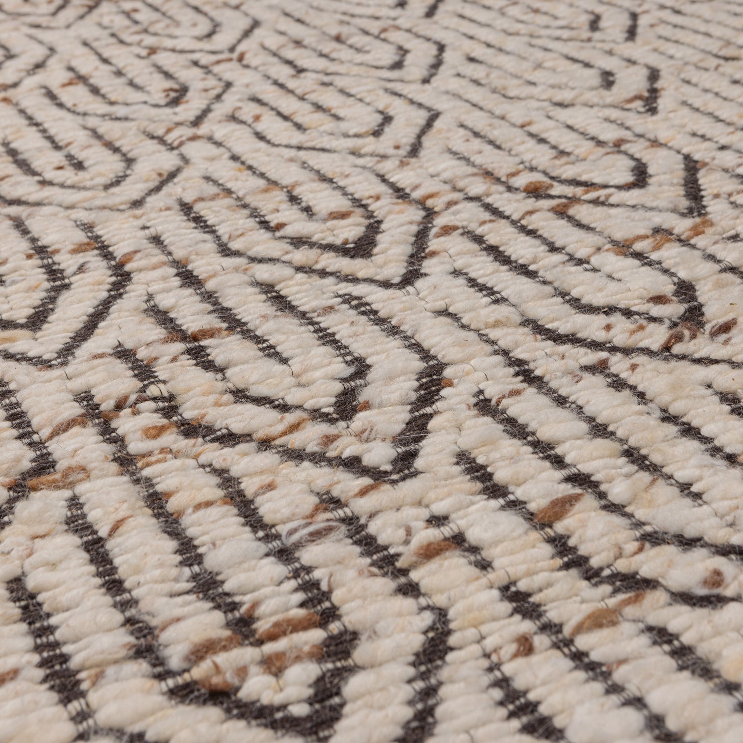 Teppich JOSLIN beige mit braunem