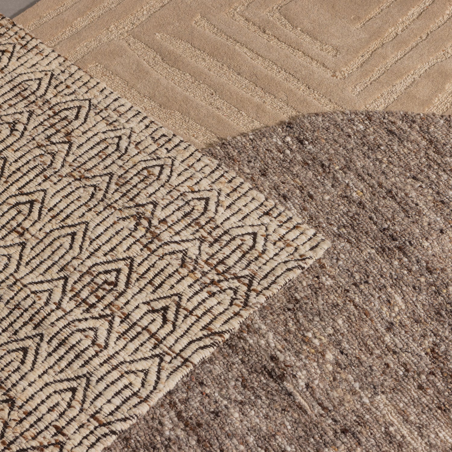Teppich JOSLIN beige mit braunem
