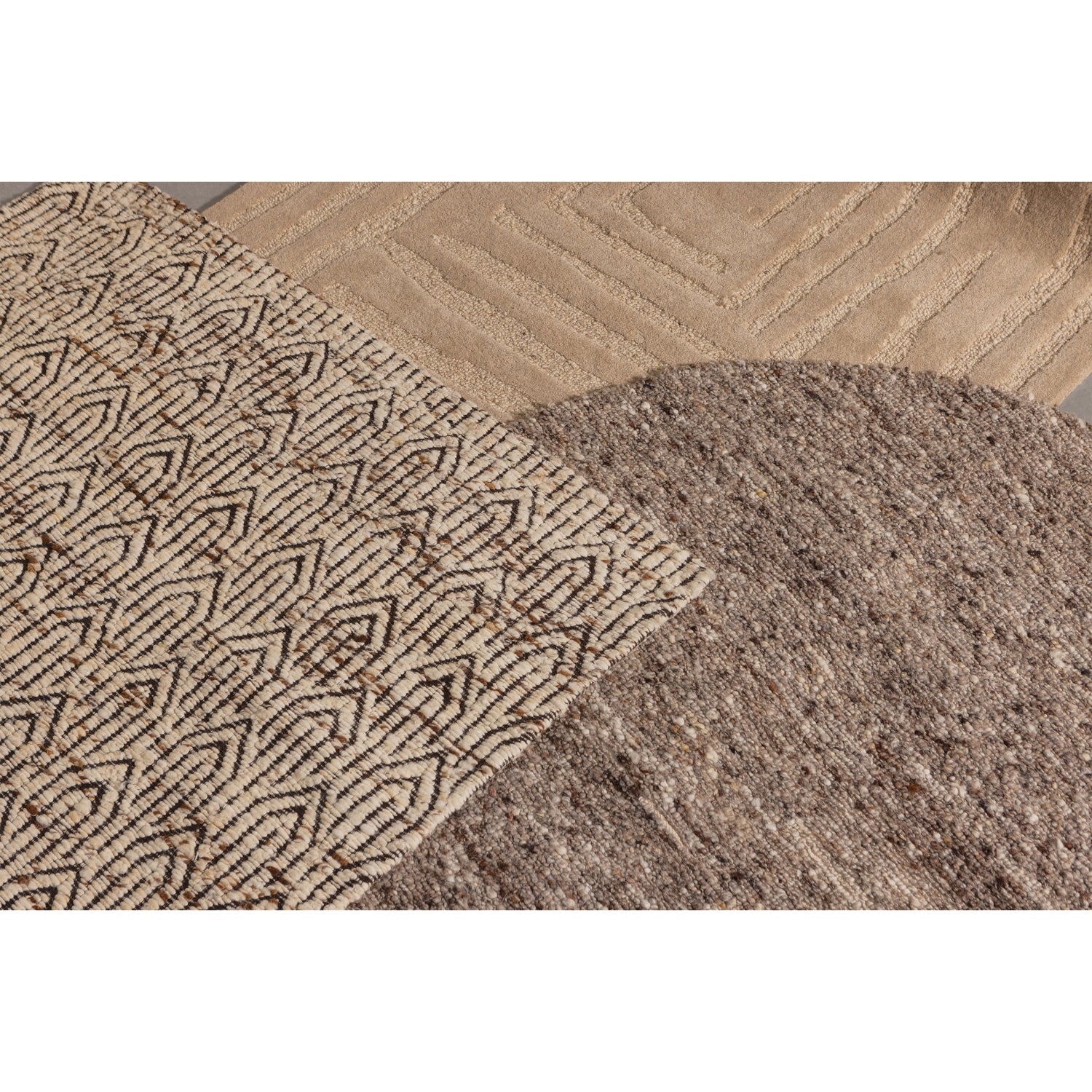 EFIA Round Rug in Brown Melange