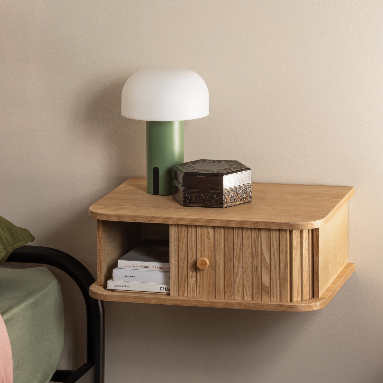 Hanging nightstand JENA poplar wood