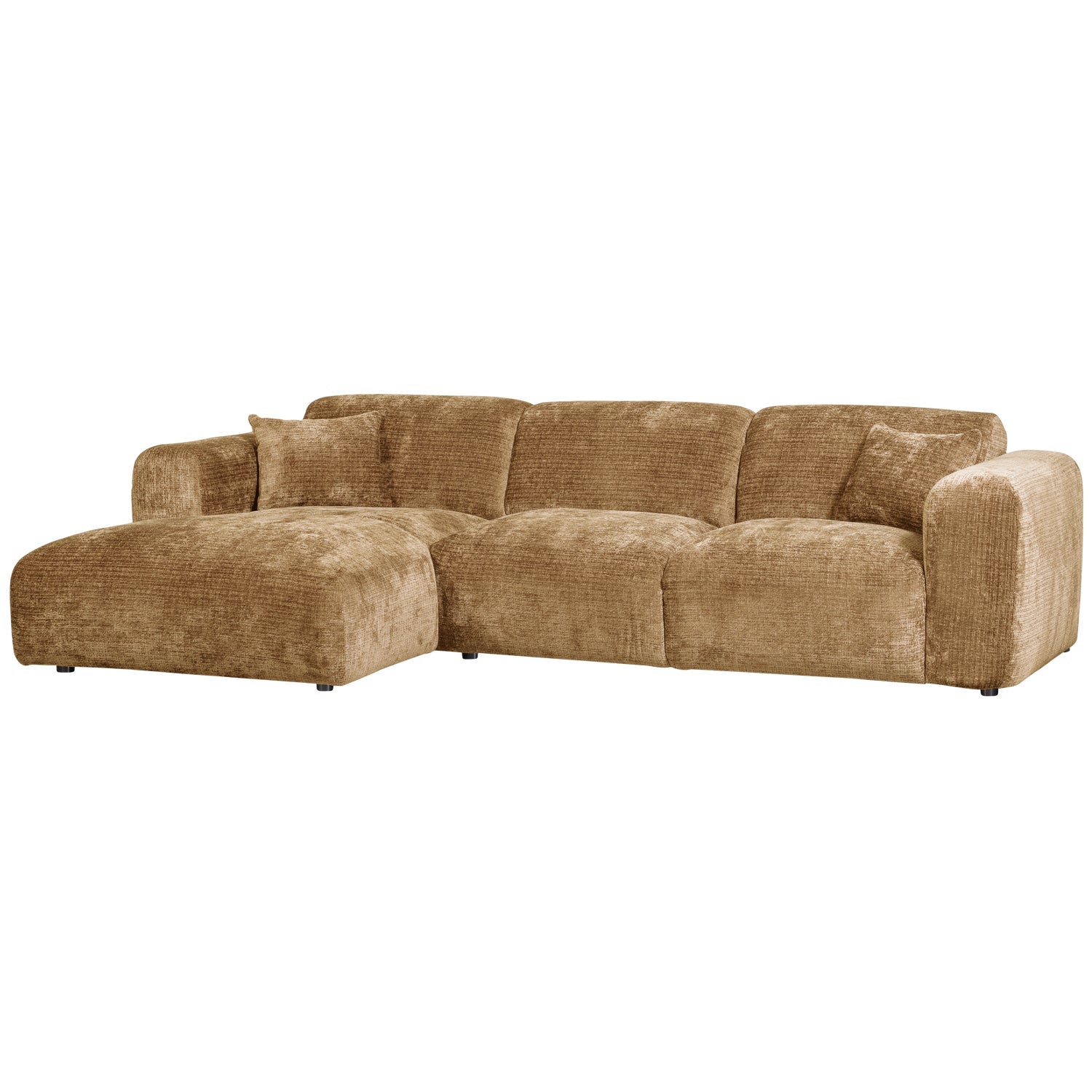 Left-facing modular CLOUD corner sofa in honey