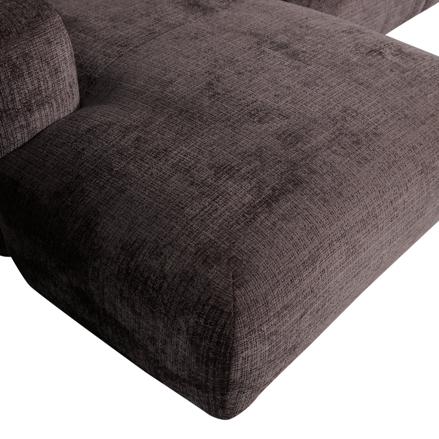 Modularer, linksseitiger Ecksofa CLOUD in Braun