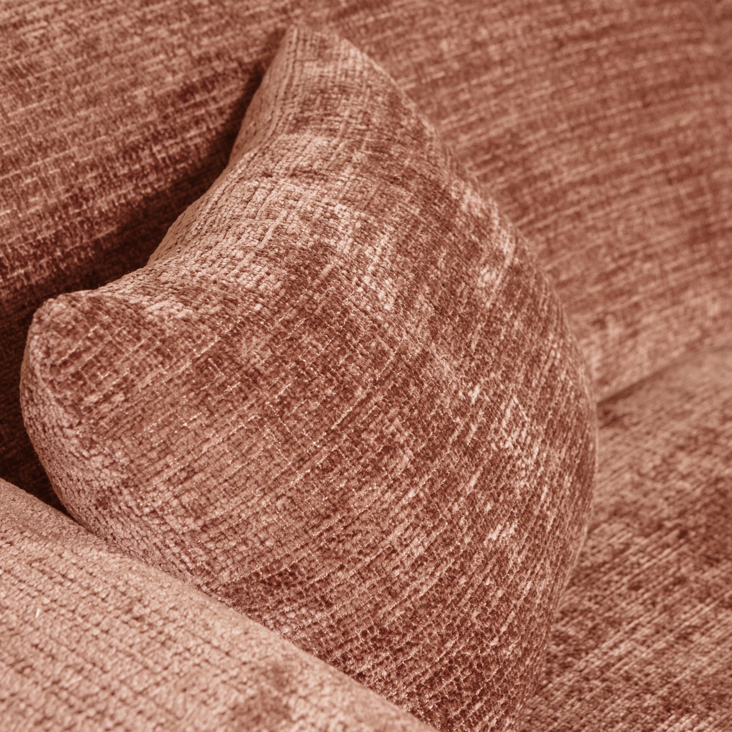 Right-facing modular CLOUD corner sofa terracotta
