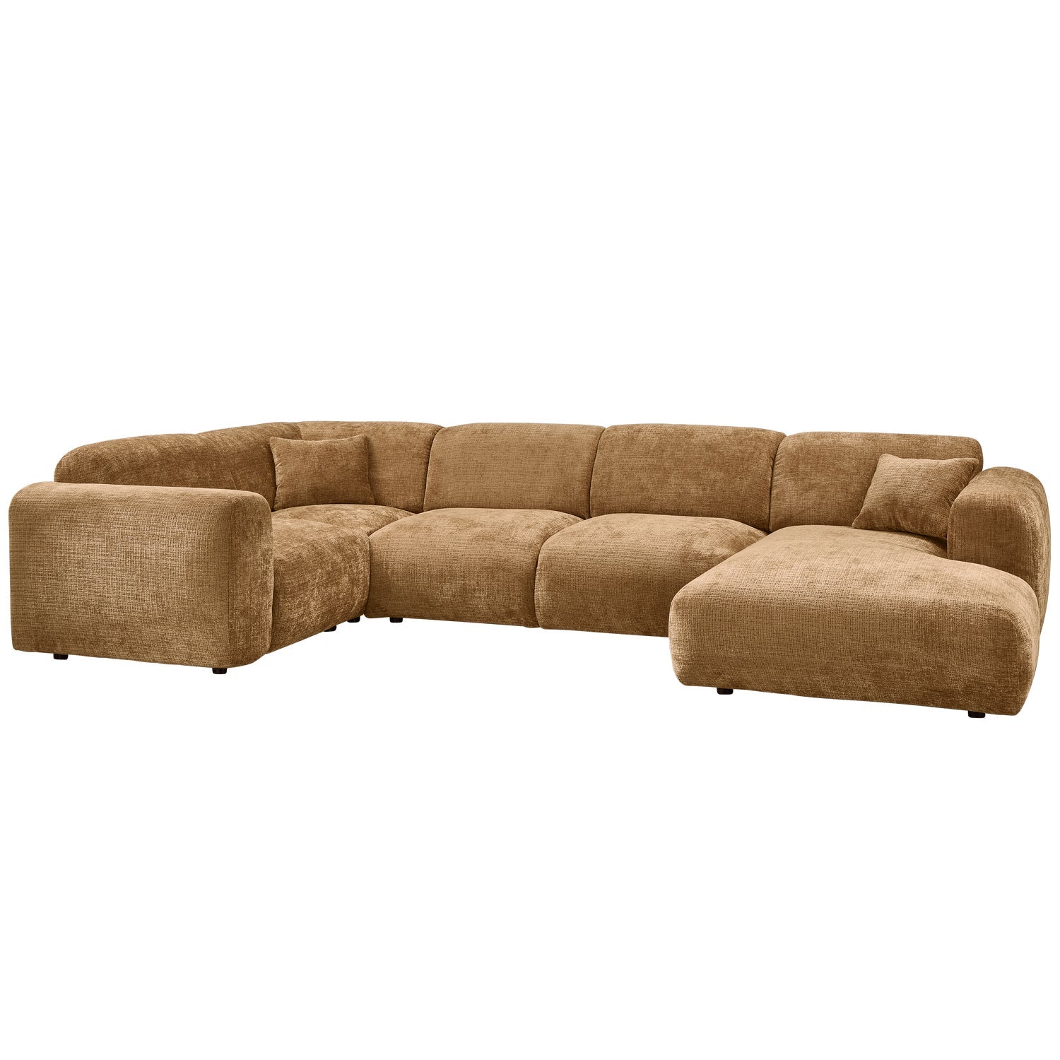 Panorama-Ecksofa links CLOUD honigfarben