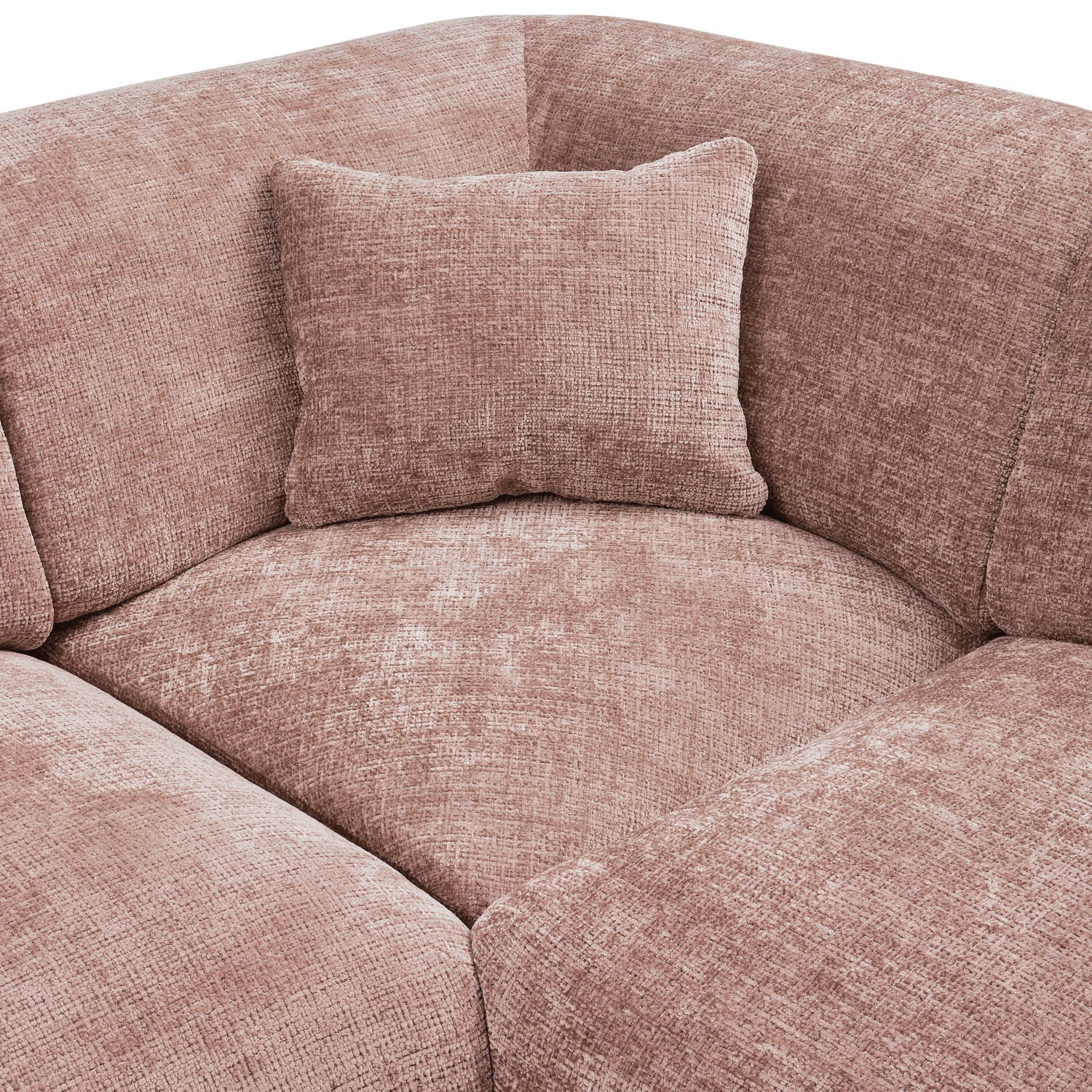 Panoramawinkelsofa links CLOUD in Rosa