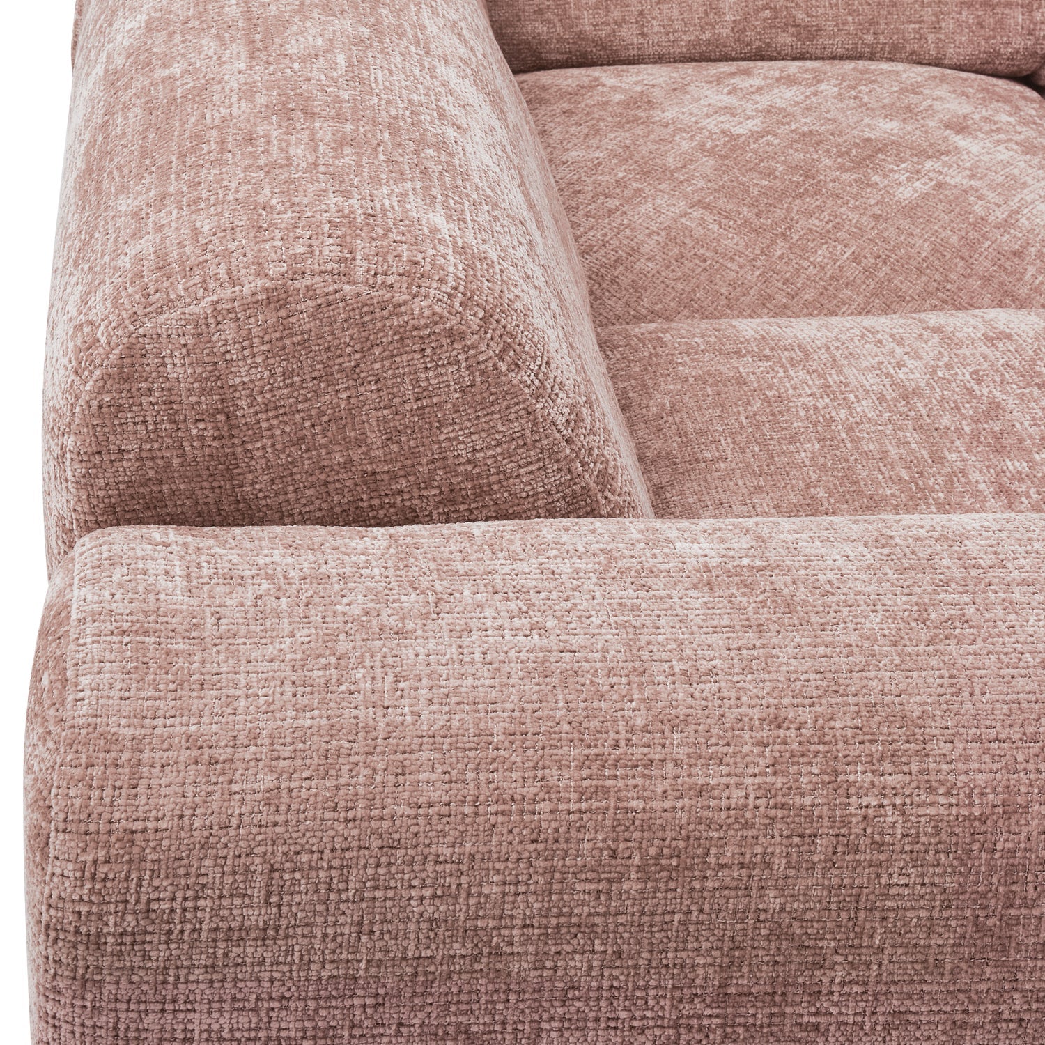 Panoramawinkelsofa links CLOUD in Rosa