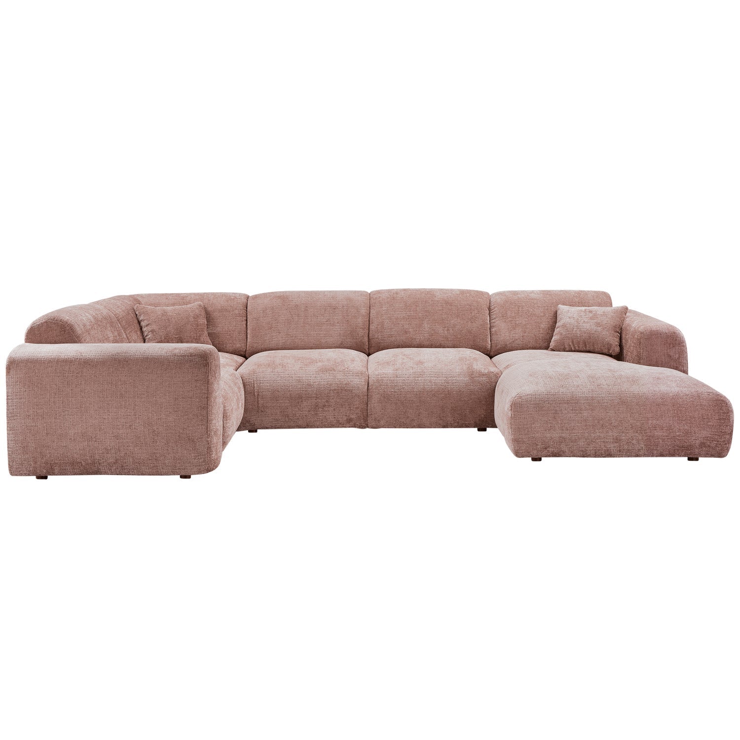 Panoramawinkelsofa links CLOUD in Rosa
