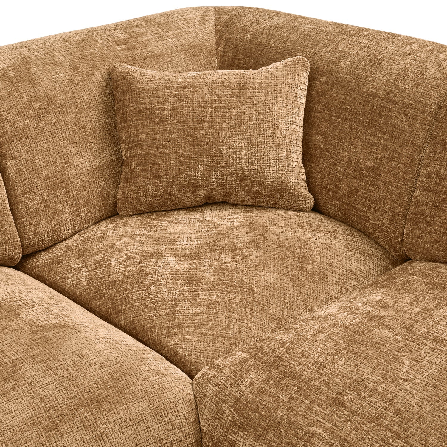 Right-hand panoramic corner sofa CLOUD honey
