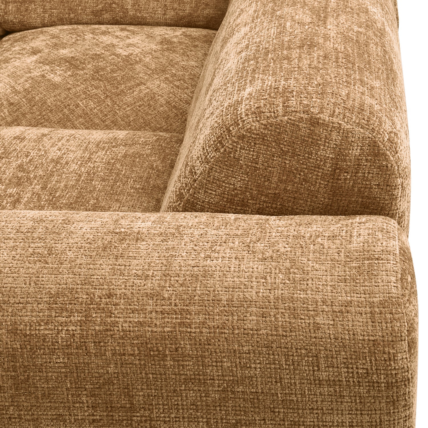 Right-hand panoramic corner sofa CLOUD honey
