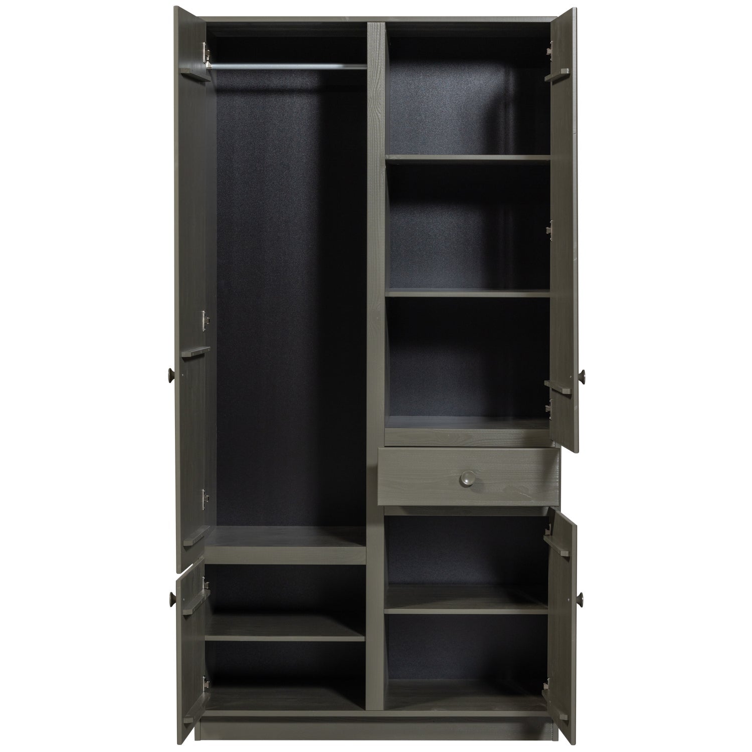 2-Türer-Kleiderschrank Alfie dunkelgrüne Kiefer