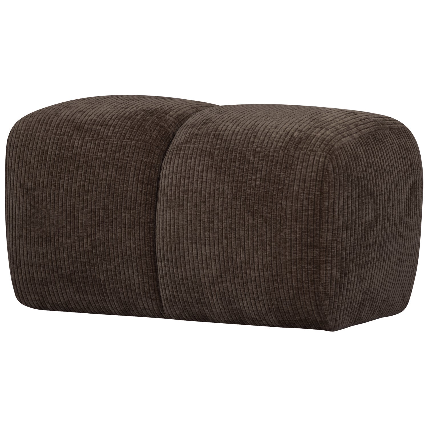 MOJO puff in dark brown corduroy