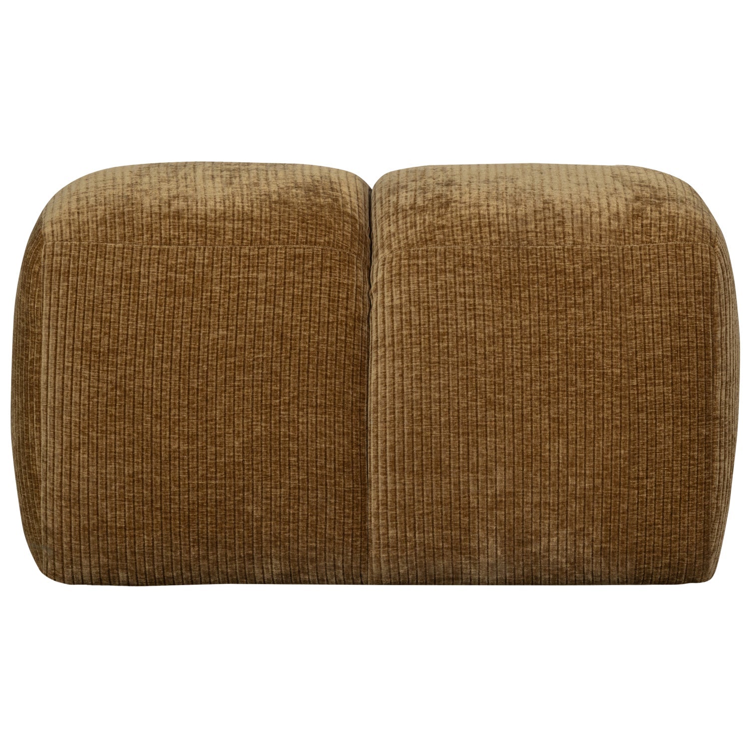 MOJO pouf in dark honey corduroy