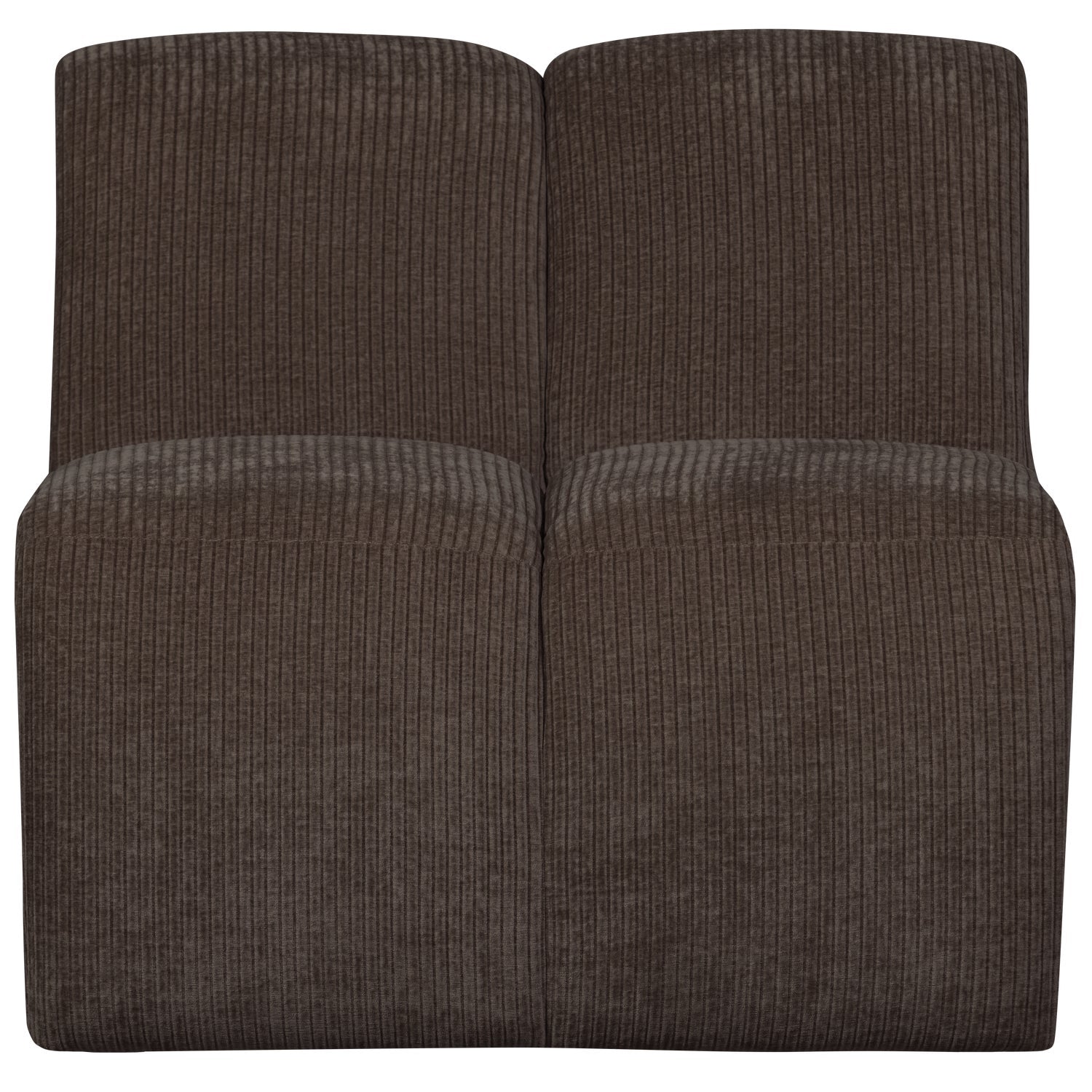 Modulares Sofa MOJO - 1-sitziges Element in dunkelbraunem Cord