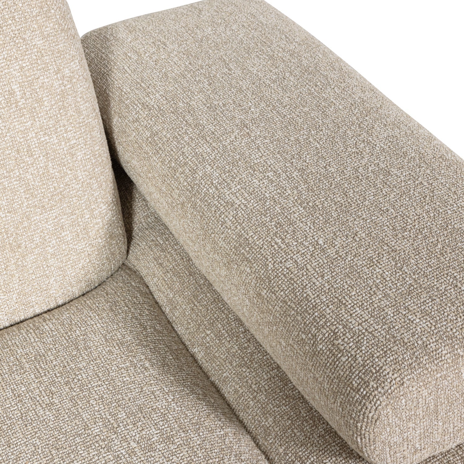 MOJO modular sofa - right-side element beige mélange bouclé
