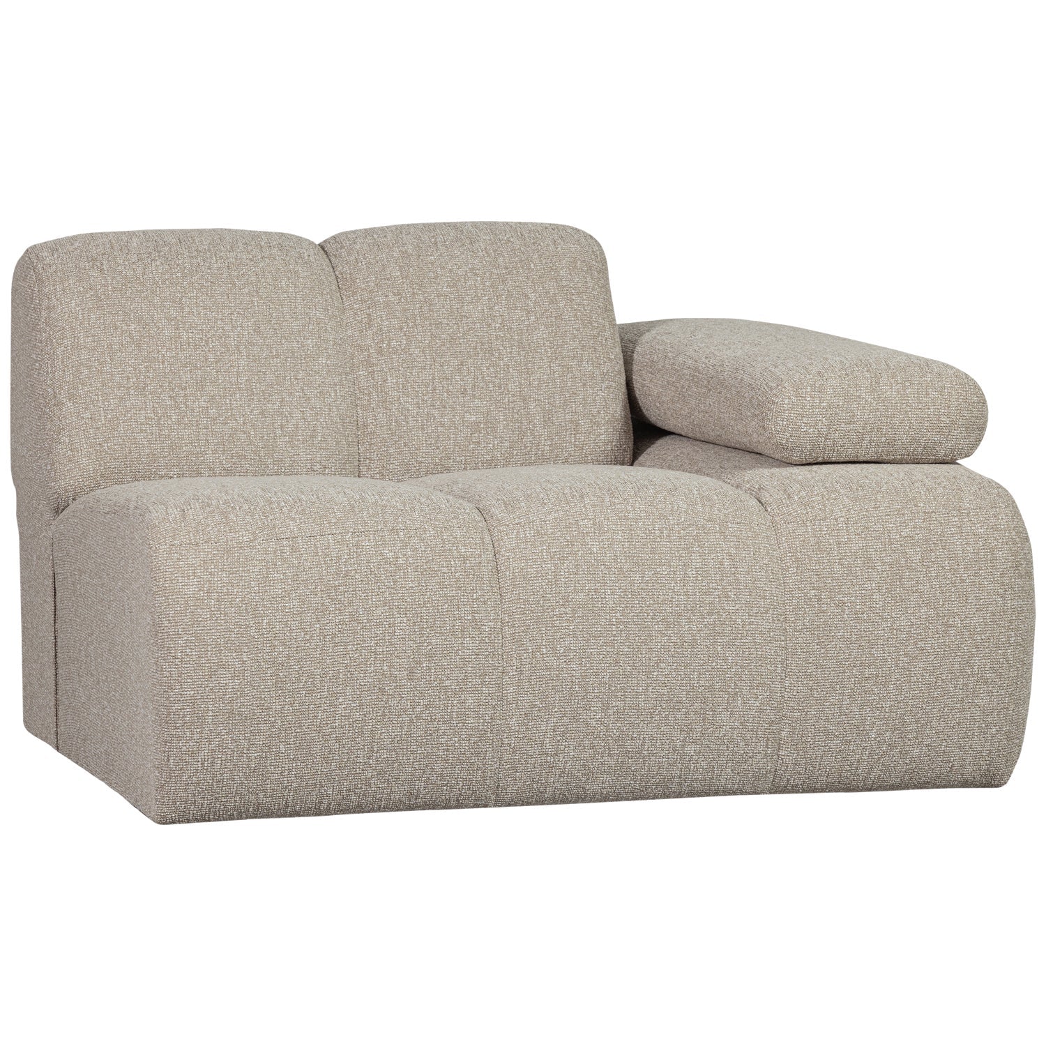 MOJO modular sofa - right-side element beige mélange bouclé